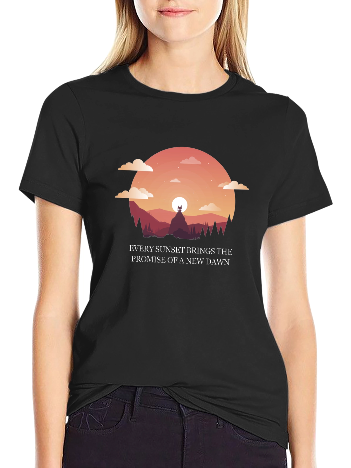 Sunset Promise Graphic T-Shirt - New Dawn Design