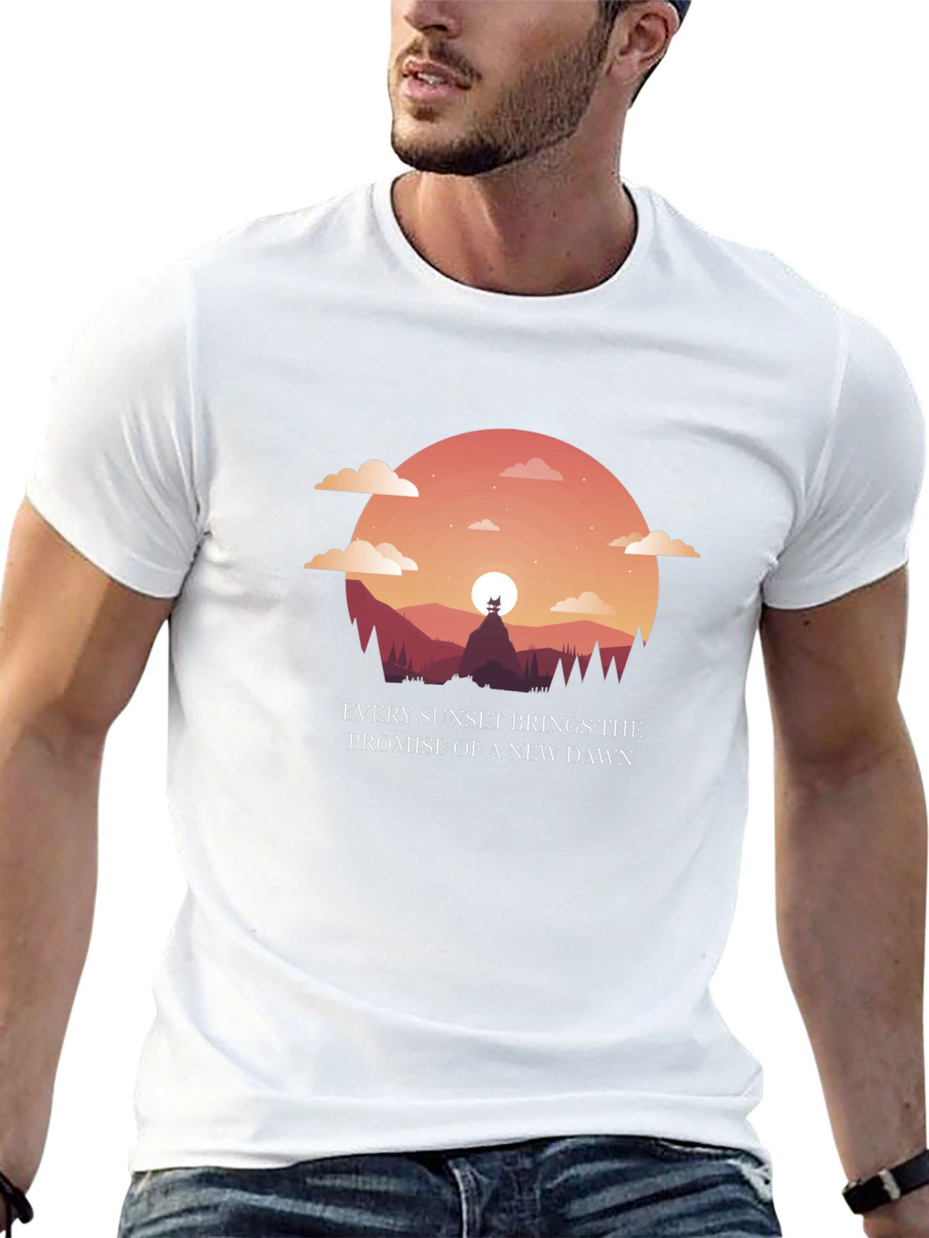 Sunset Promise Graphic T-Shirt - New Dawn Design