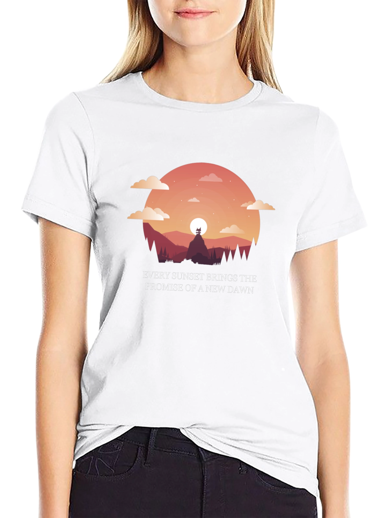 Sunset Promise Graphic T-Shirt - New Dawn Design