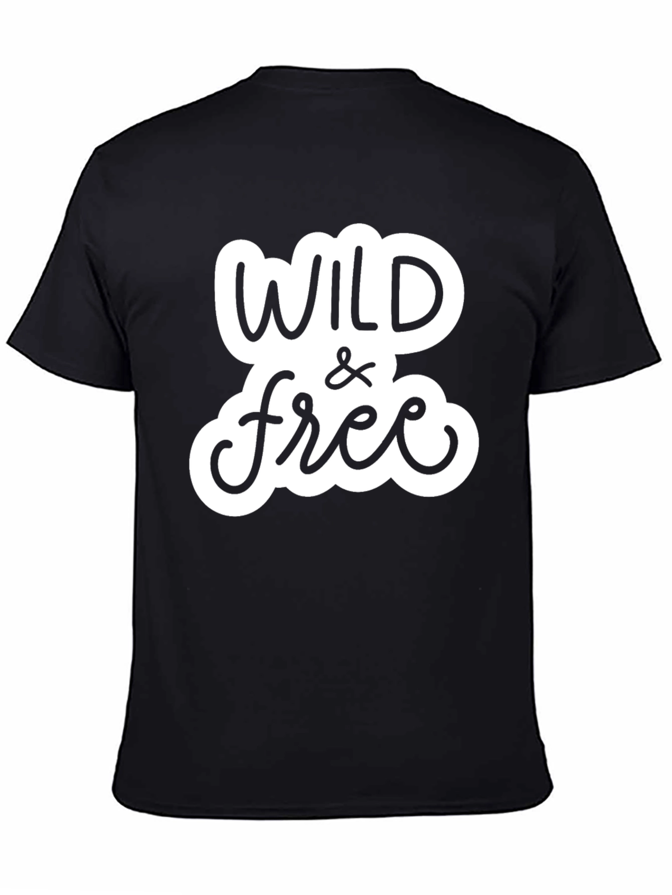 Wild & Free Graphic Tee - Stylish Black T-Shirt