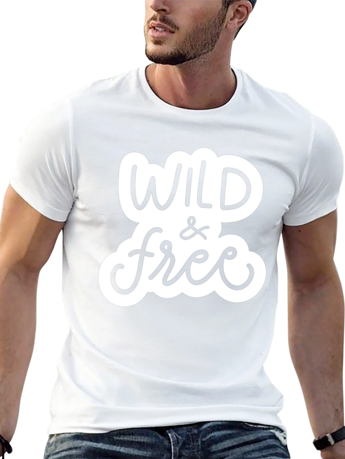 Wild & Free Graphic Tee - Stylish Black T-Shirt
