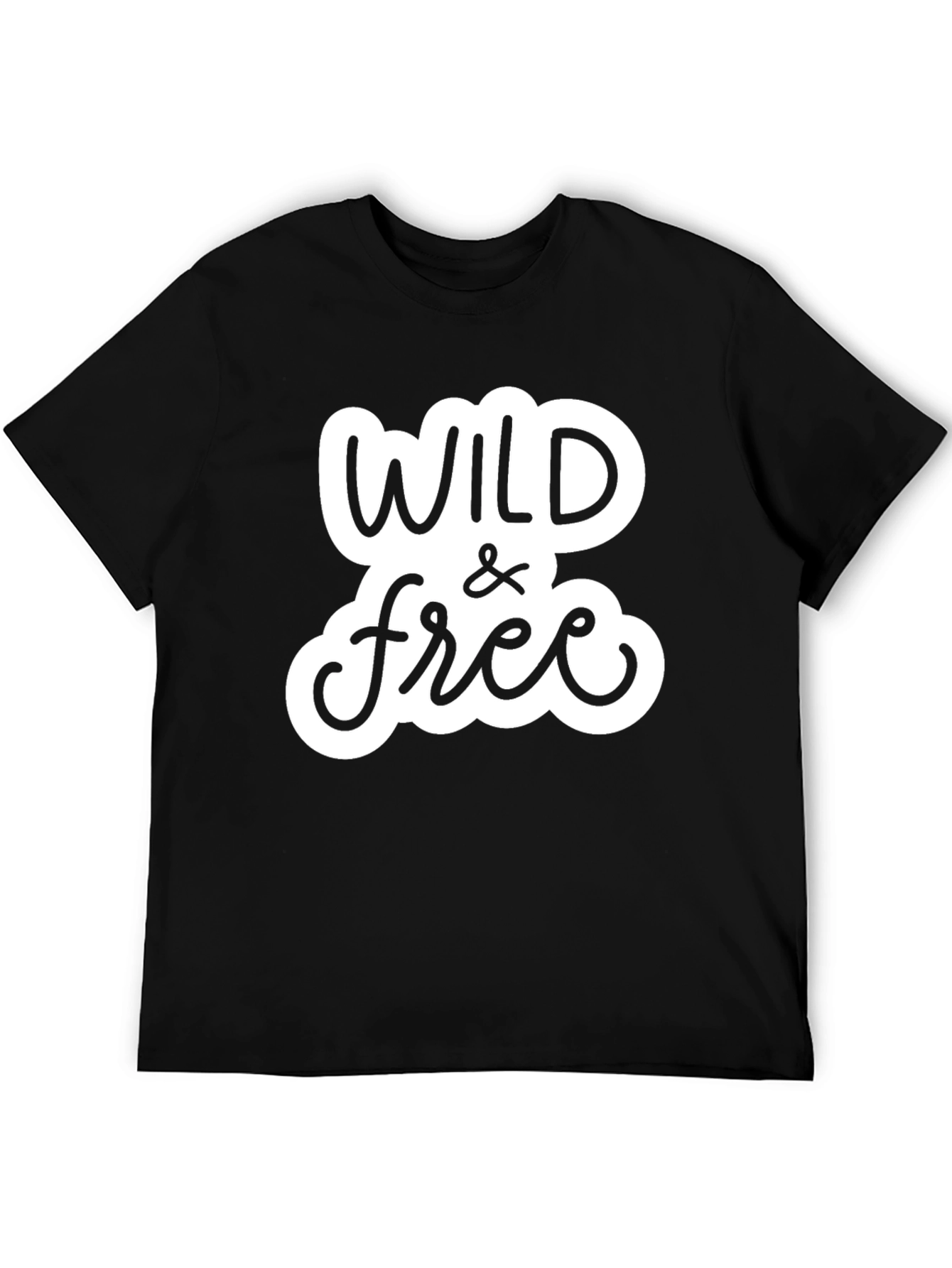 Wild & Free Graphic Tee - Stylish Black T-Shirt