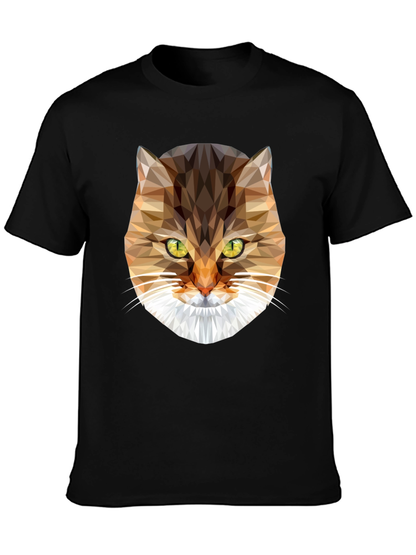 Geometric Cat Graphic T-Shirt