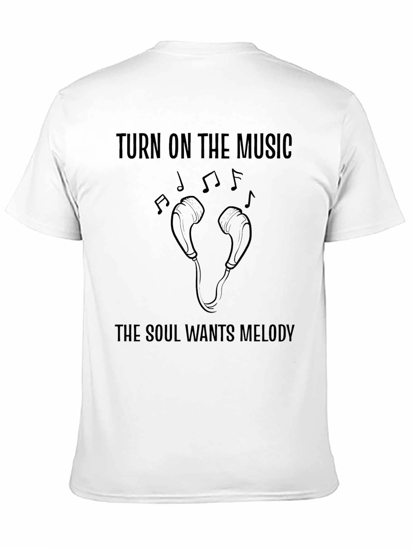Turn on Music Soul Wants Melody Graphic Tee