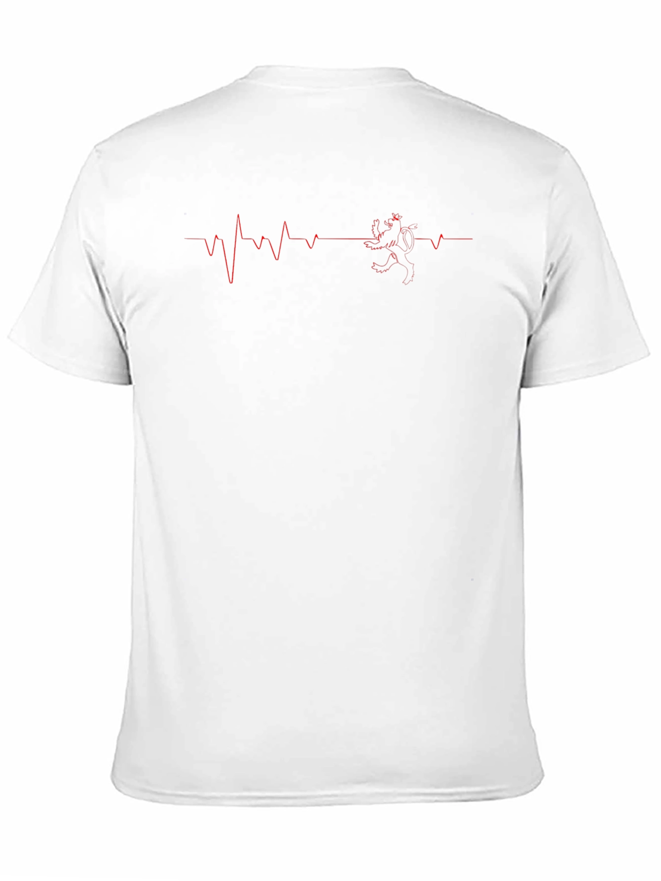 Heartbeat Lion Graphic Tee - Stylish Black T-Shirt