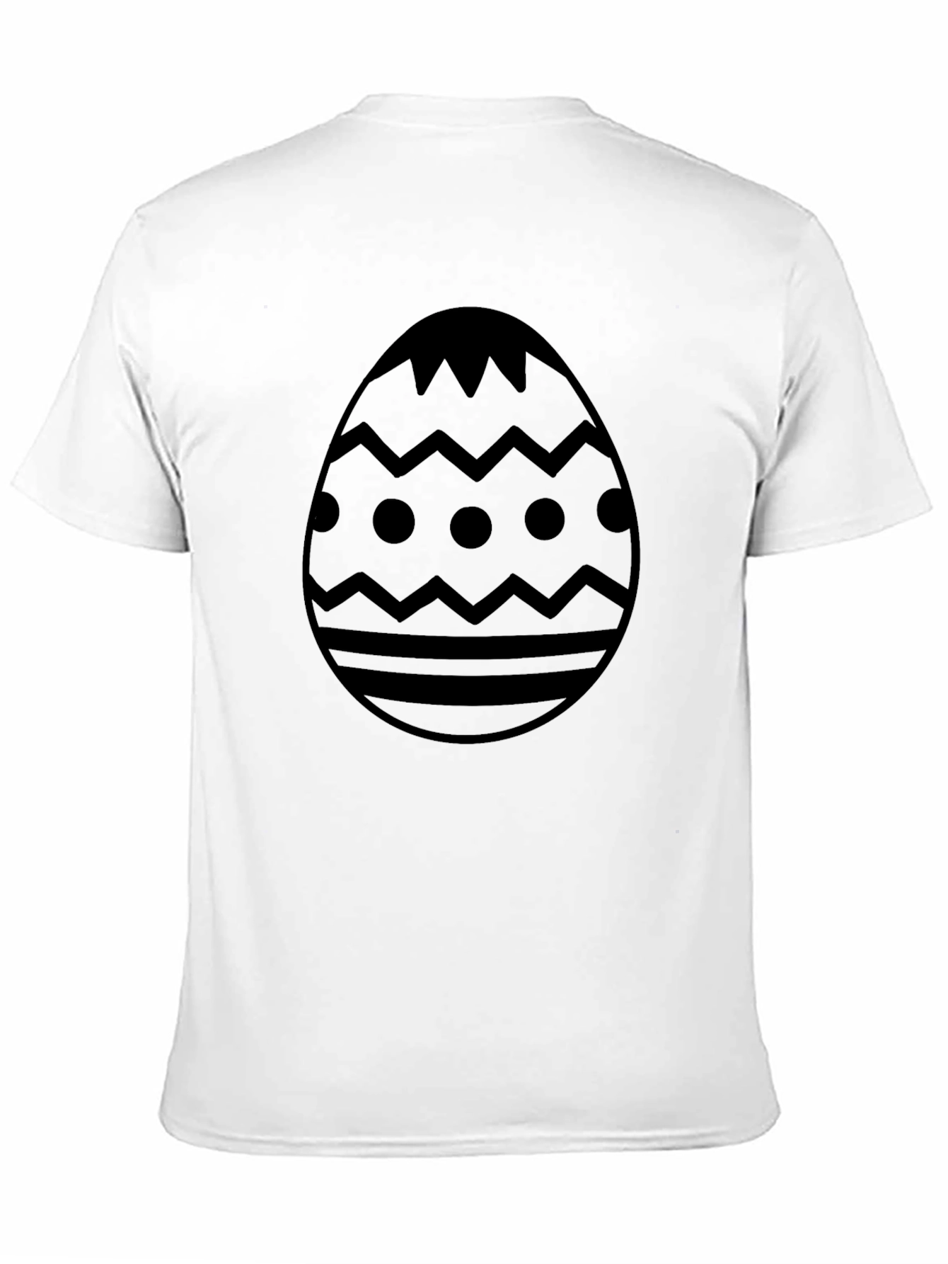 Easter Egg Graphic T-Shirt - Black Crew Neck Tee