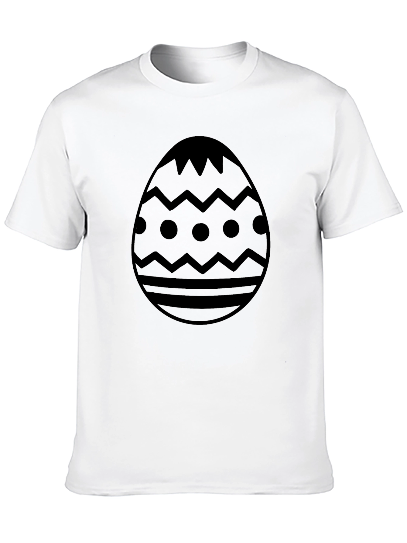 Easter Egg Graphic T-Shirt - Black Crew Neck Tee