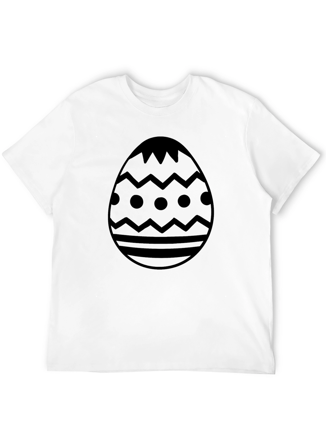 Easter Egg Graphic T-Shirt - Black Crew Neck Tee