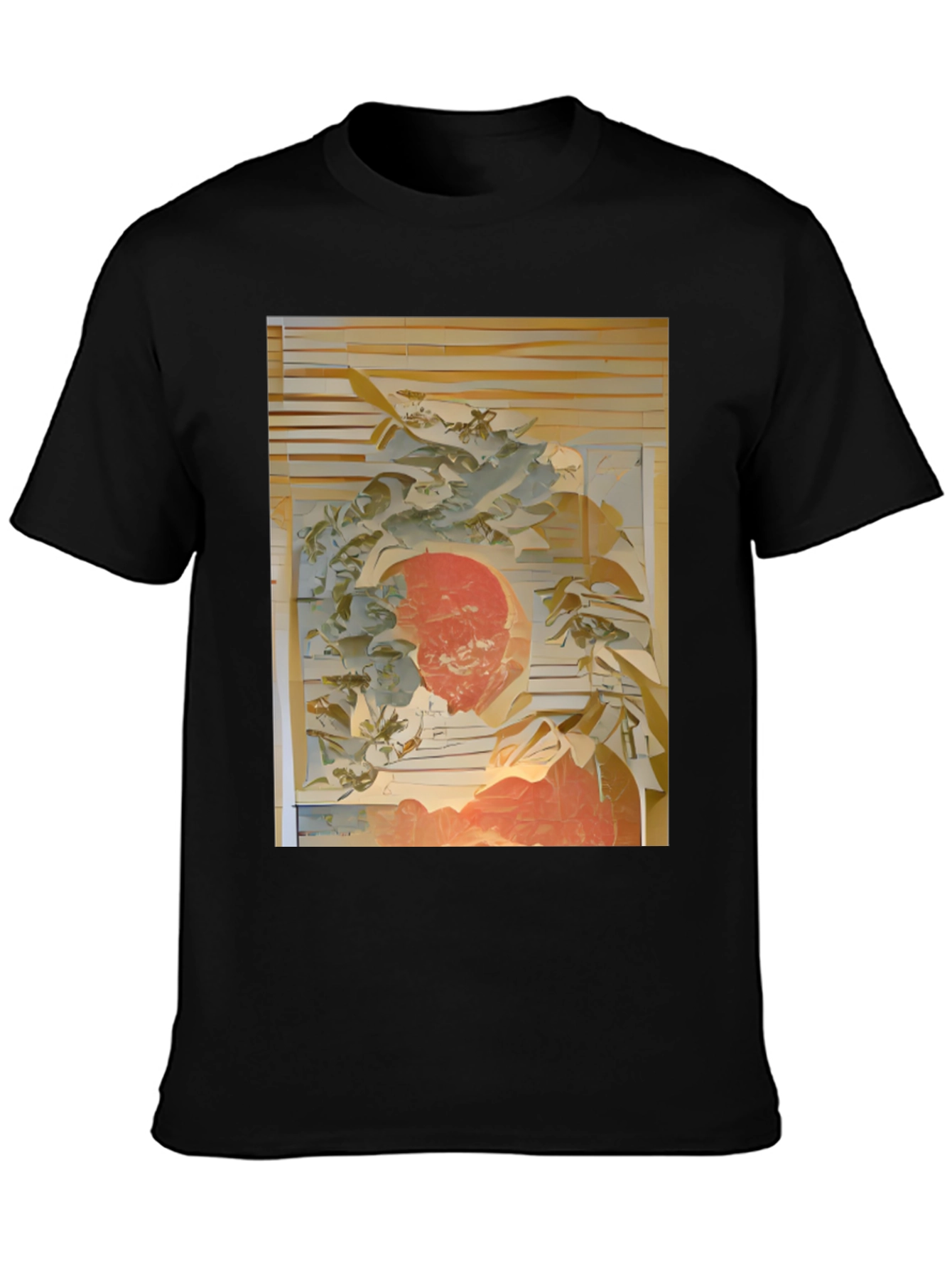 Abstract Art Print Black T-Shirt