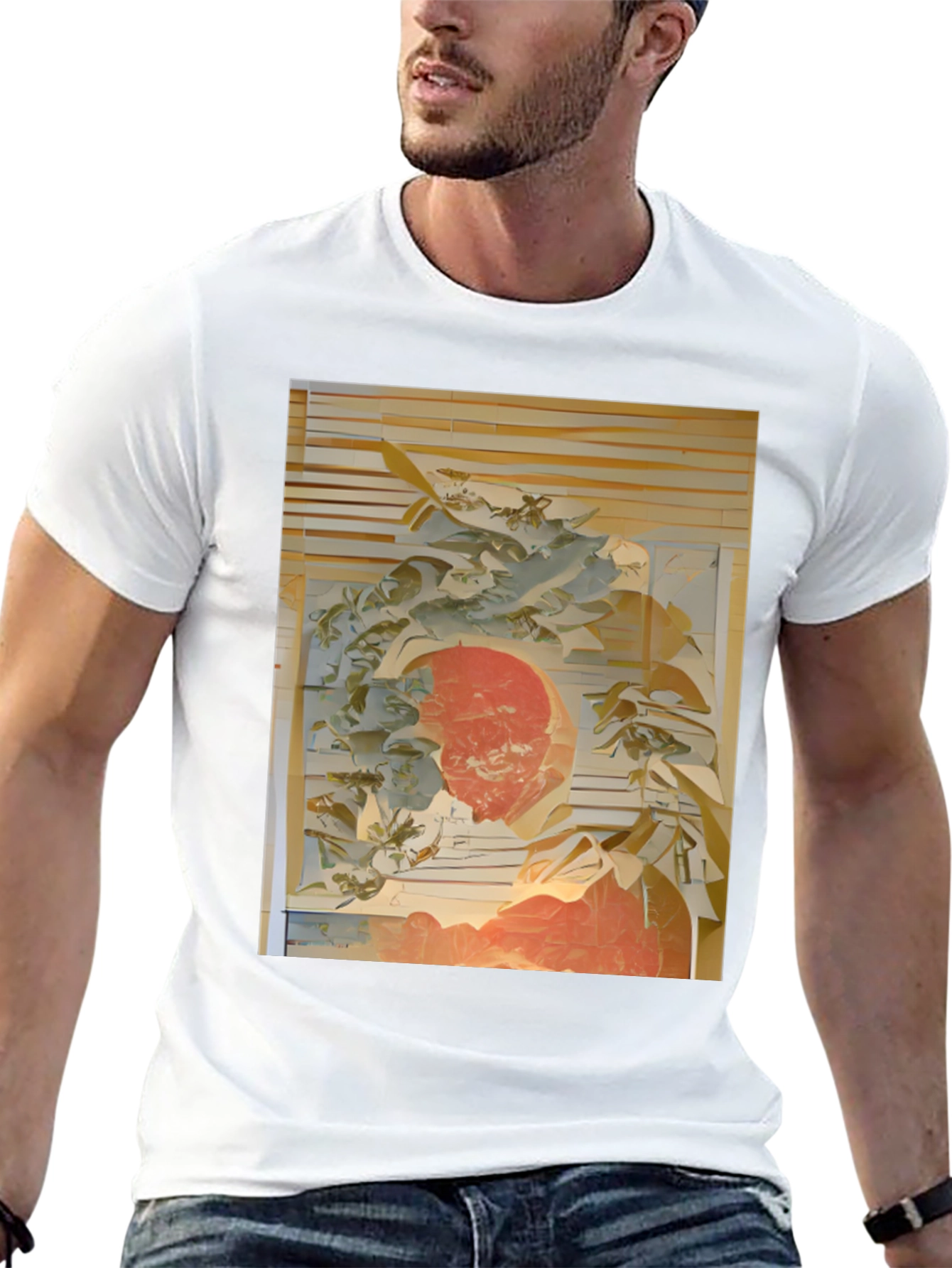 Abstract Art Print Black T-Shirt