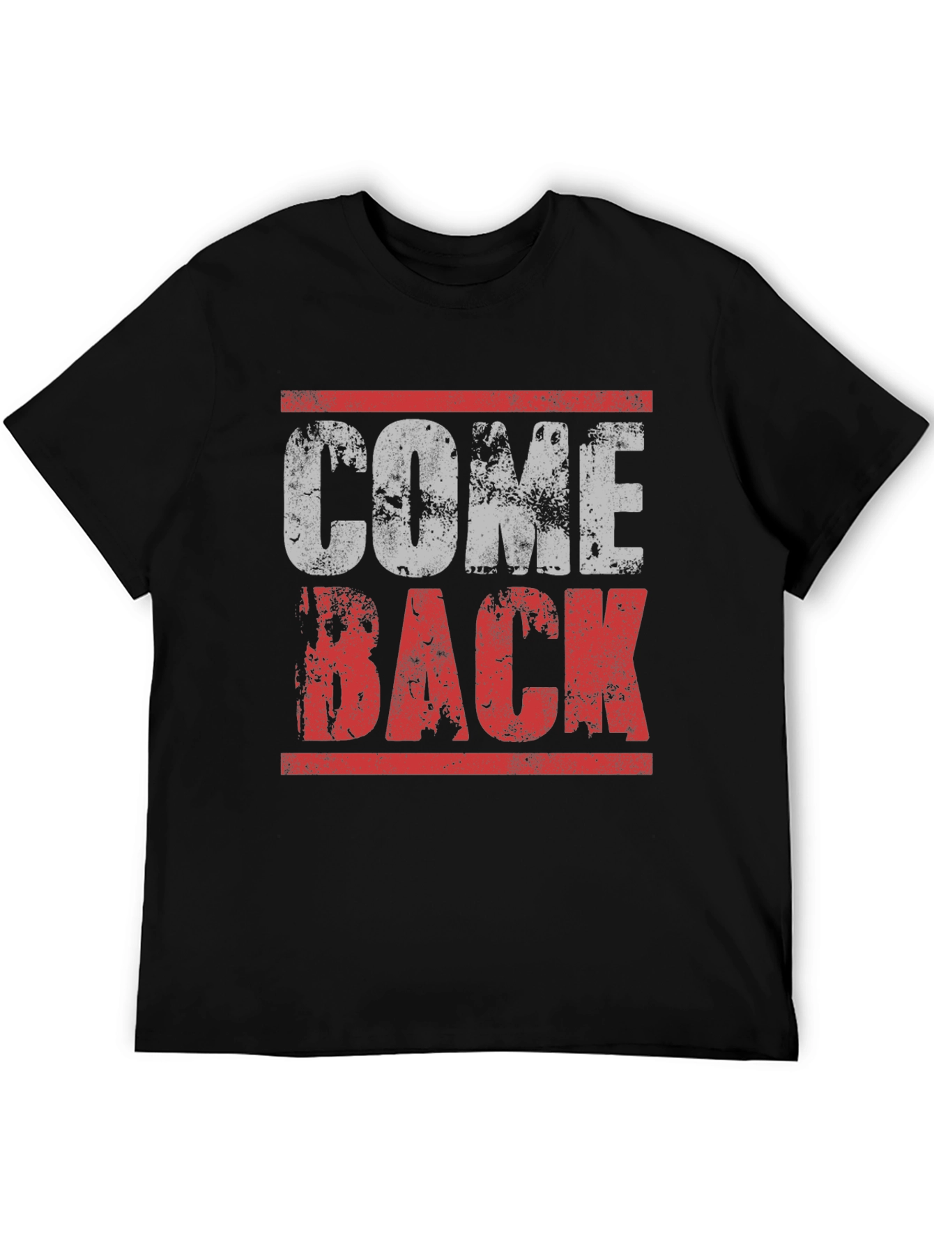 Come Back Graphic Tee - Distressed Print Mens T-Shirt
