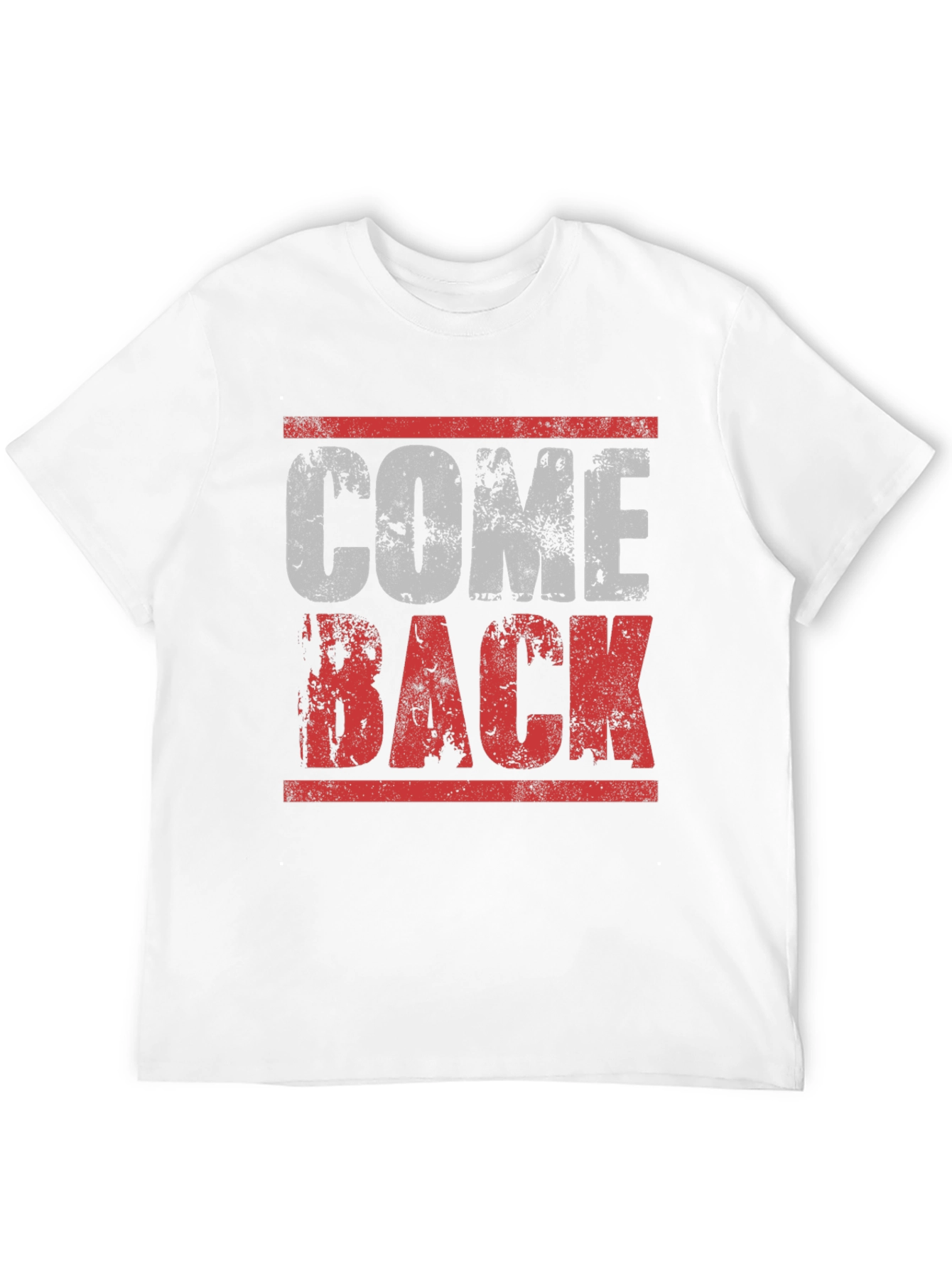 Come Back Graphic Tee - Distressed Print Mens T-Shirt