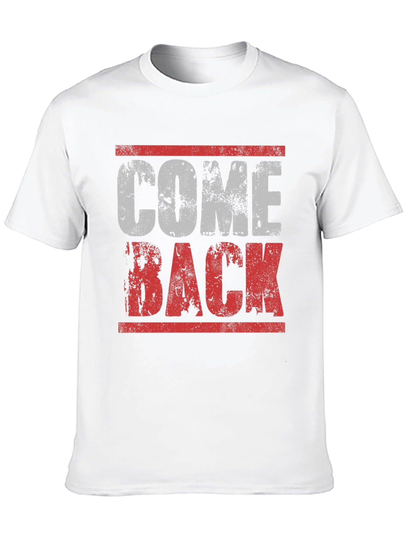 Come Back Graphic Tee - Distressed Print Mens T-Shirt