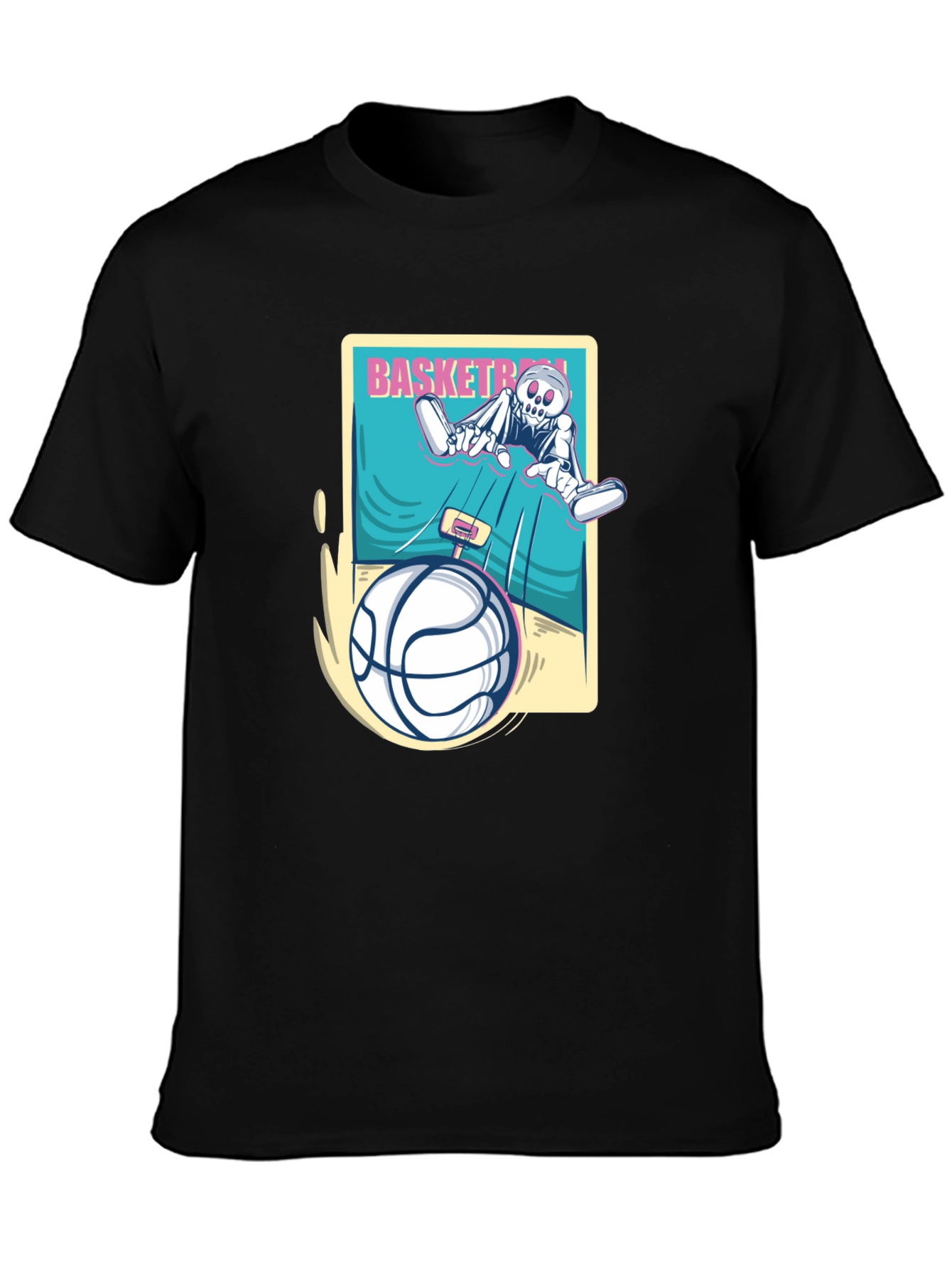 Skeleton Basketball Graphic Tee