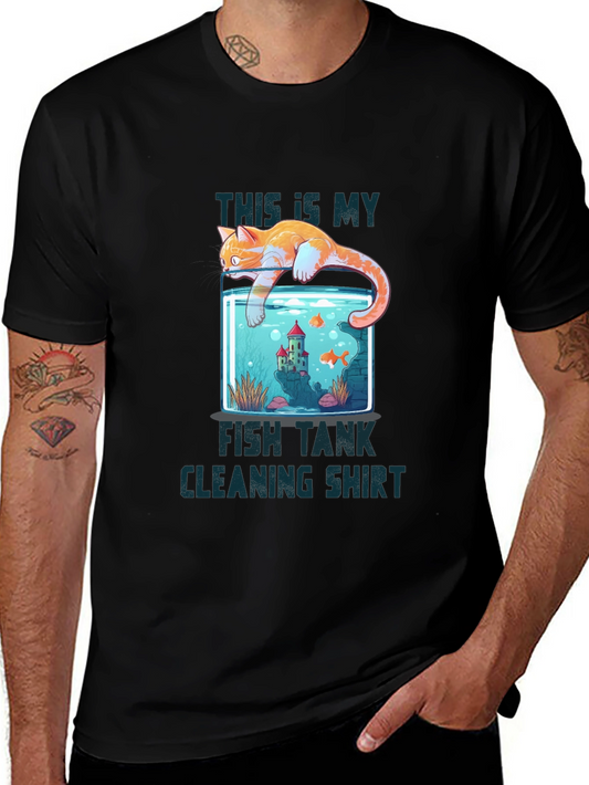 Cat Fish Tank Cleaning T-Shirt