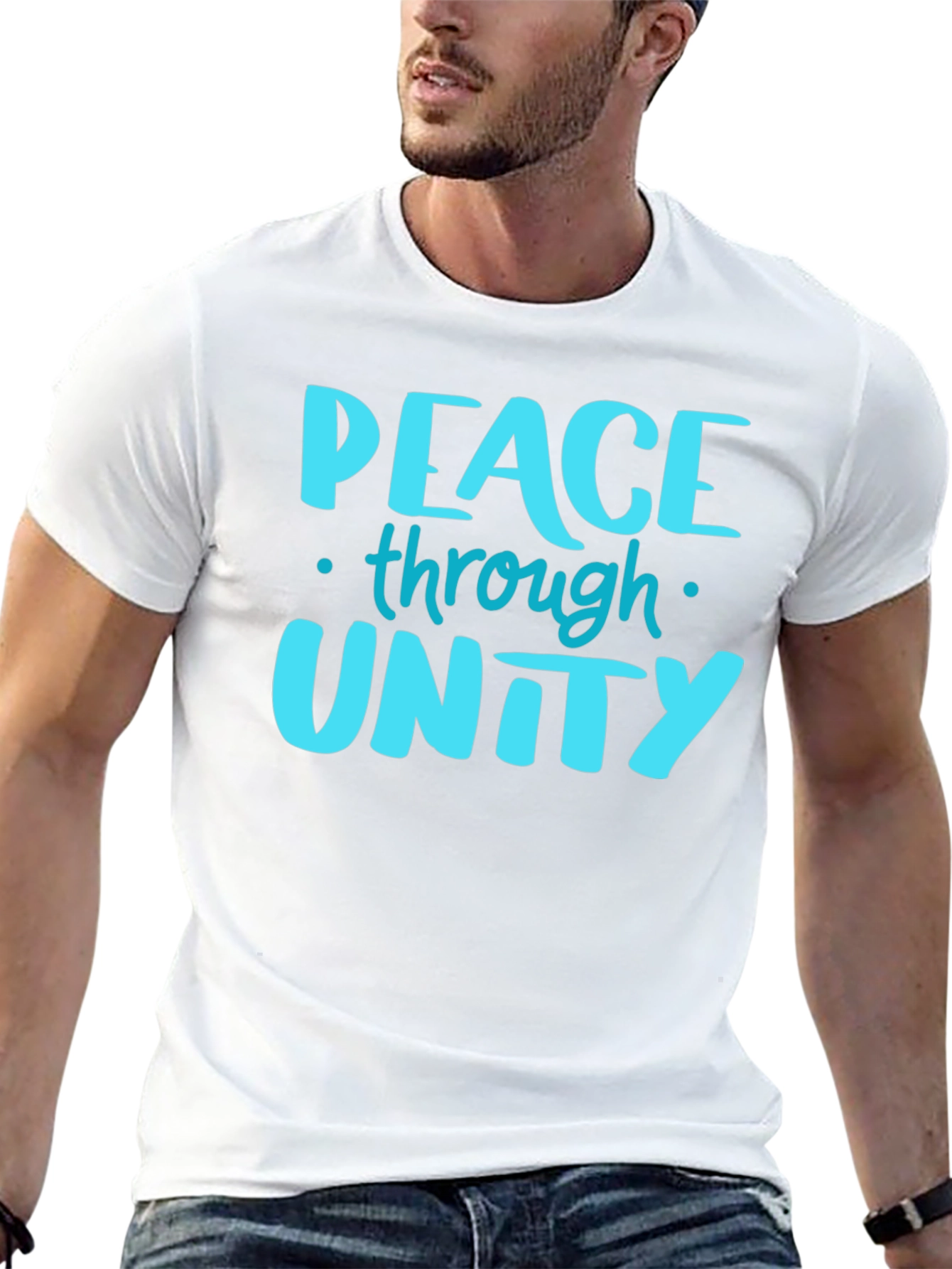 Peace Through Unity Graphic Tee - Black