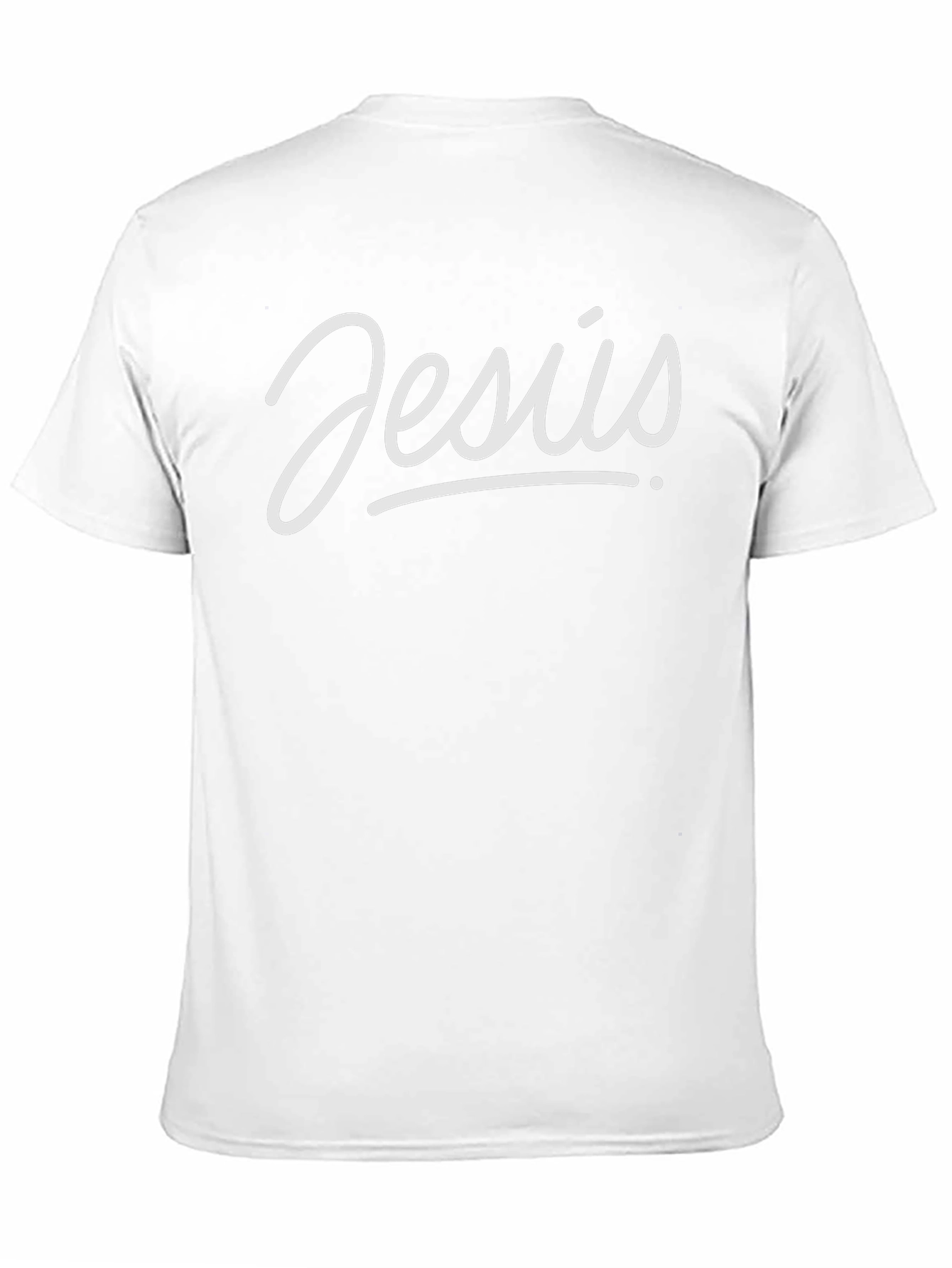 Jesus Script Graphic Tee - Black Cotton Blend Shirt