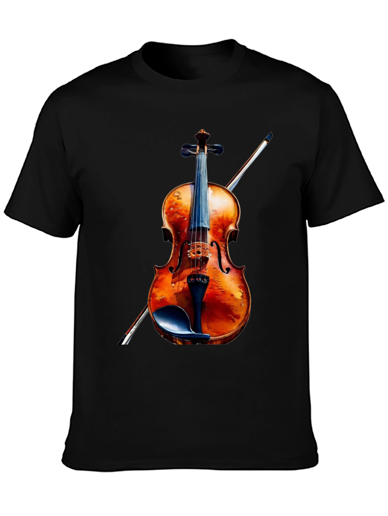Violin Graphic Tee - Musical Instrument Shirt