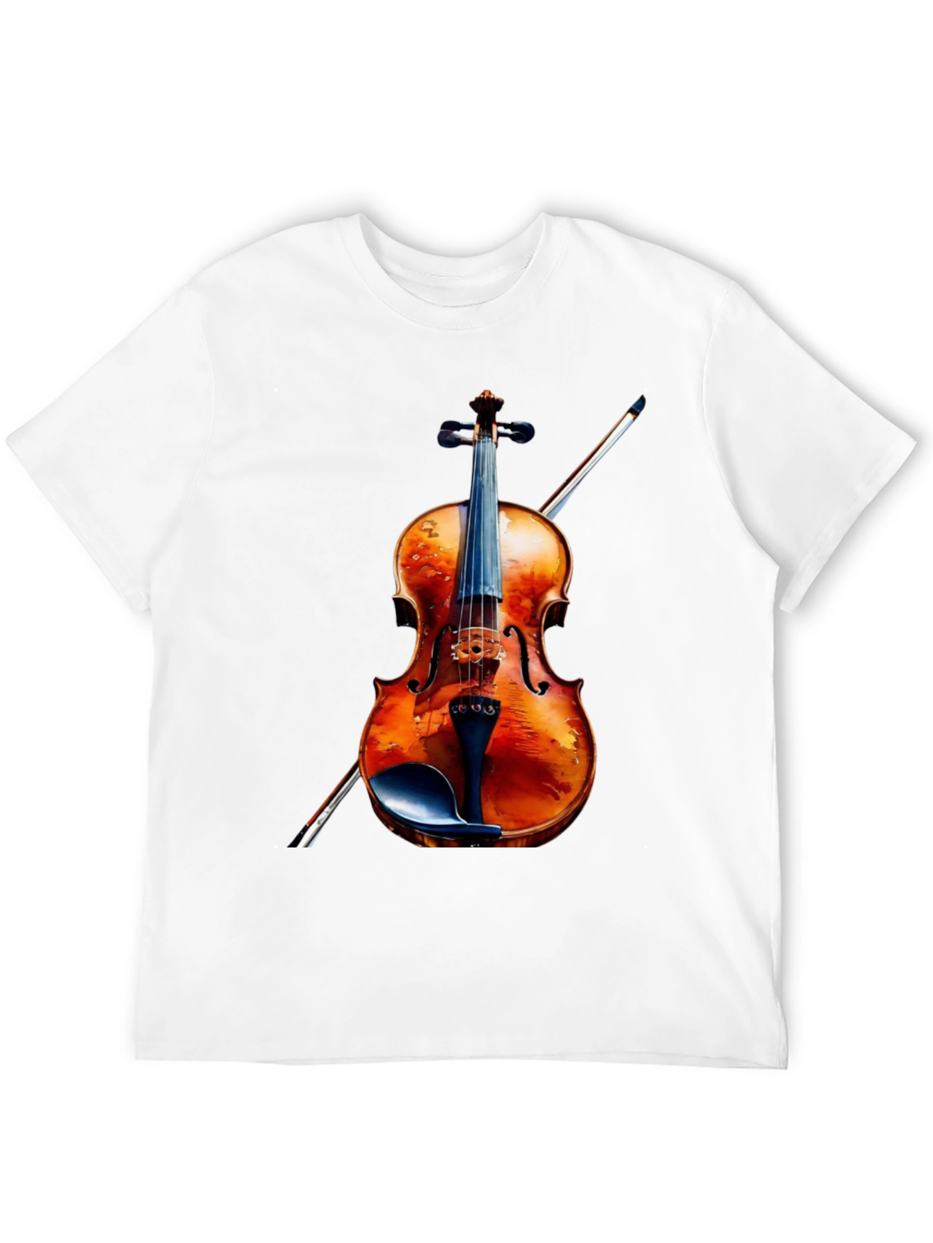 Violin Graphic Tee - Musical Instrument Shirt