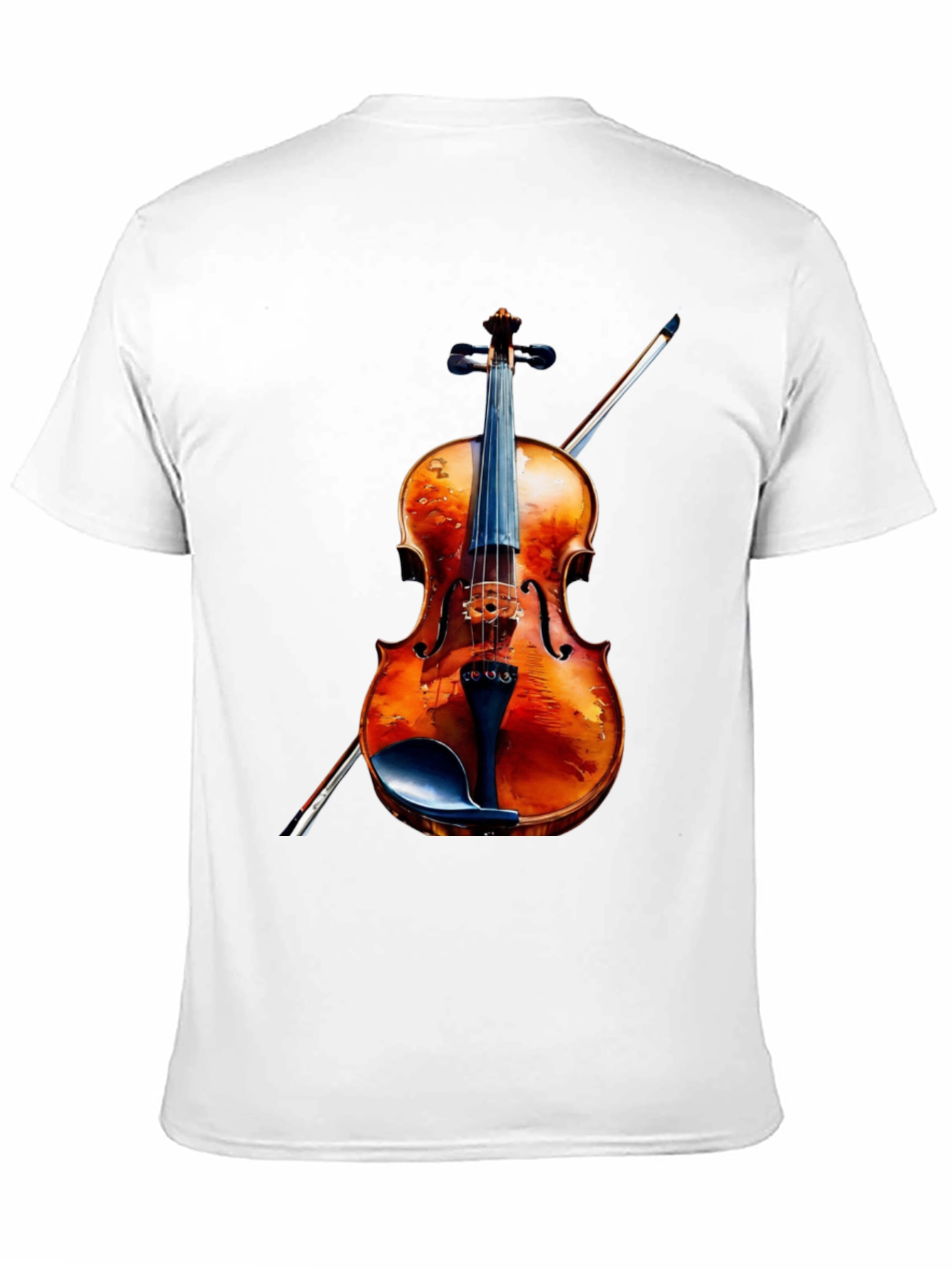 Violin Graphic Tee - Musical Instrument Shirt