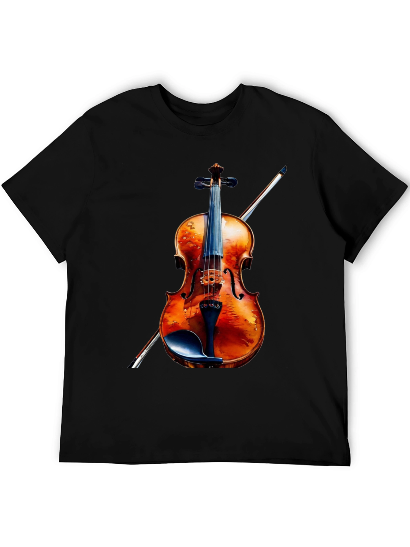 Violin Graphic Tee - Musical Instrument Shirt