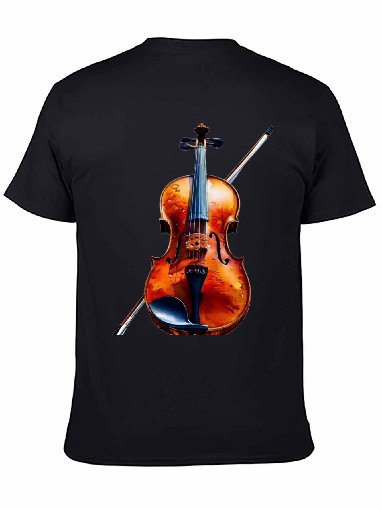 Violin Graphic Tee - Musical Instrument Shirt