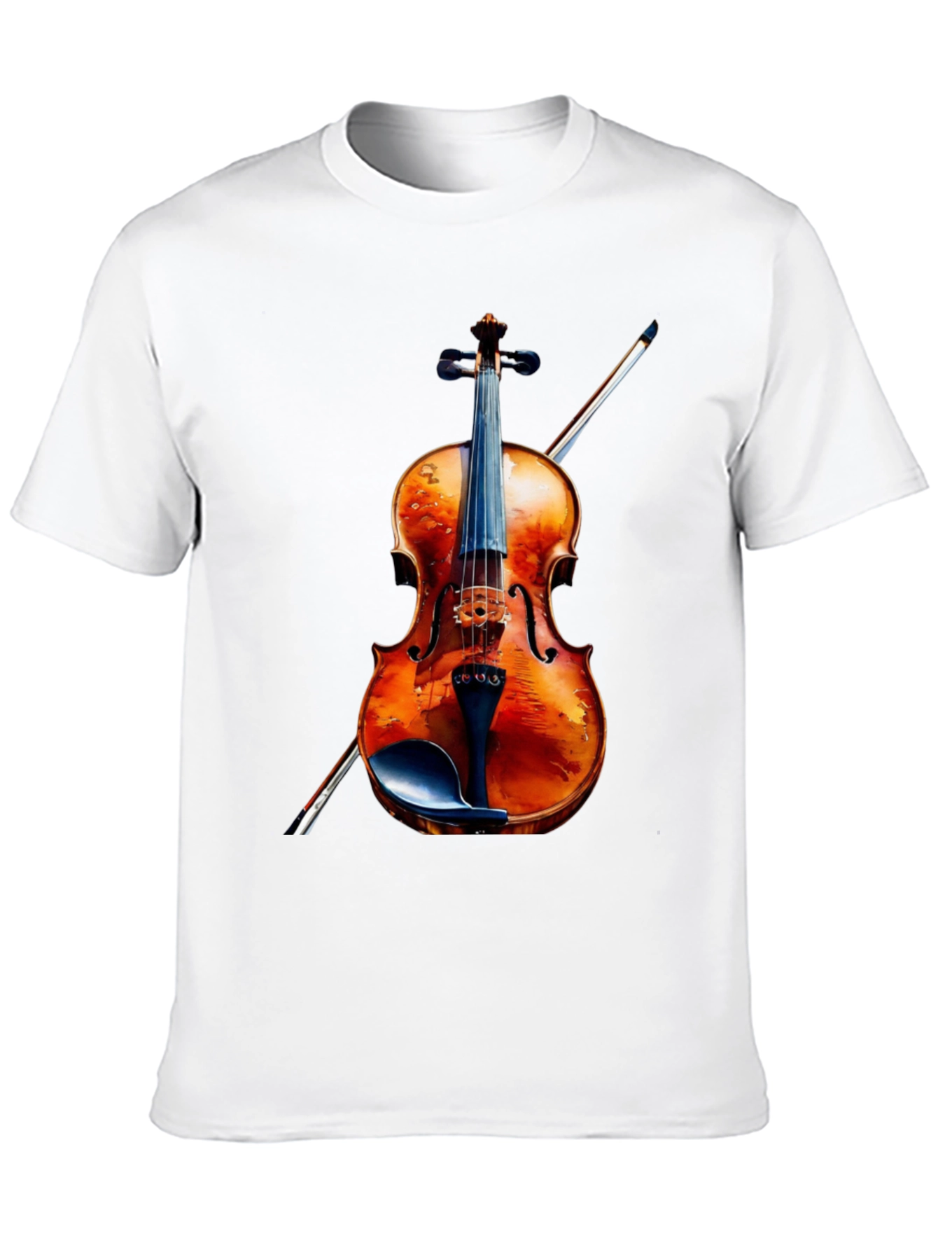 Violin Graphic Tee - Musical Instrument Shirt