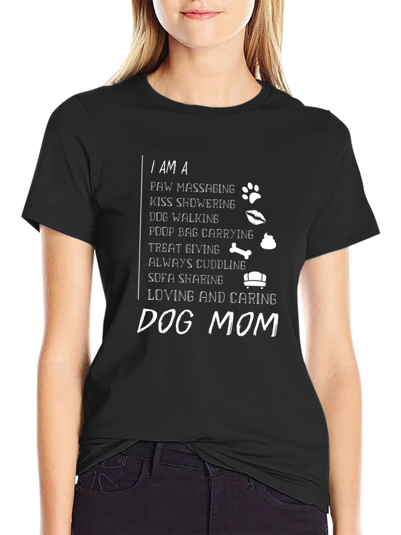 Dog Mom Graphic Tee - Loving & Caring