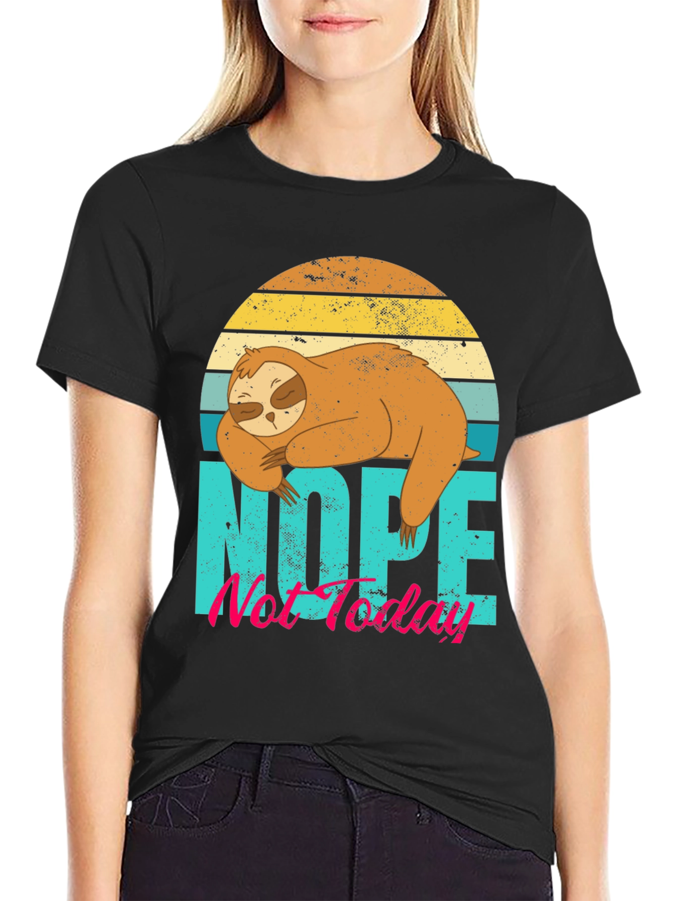 Nope Not Today Sloth Graphic Tee