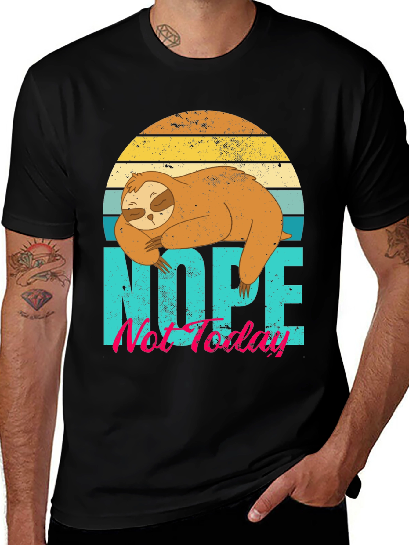 Nope Not Today Sloth Graphic Tee