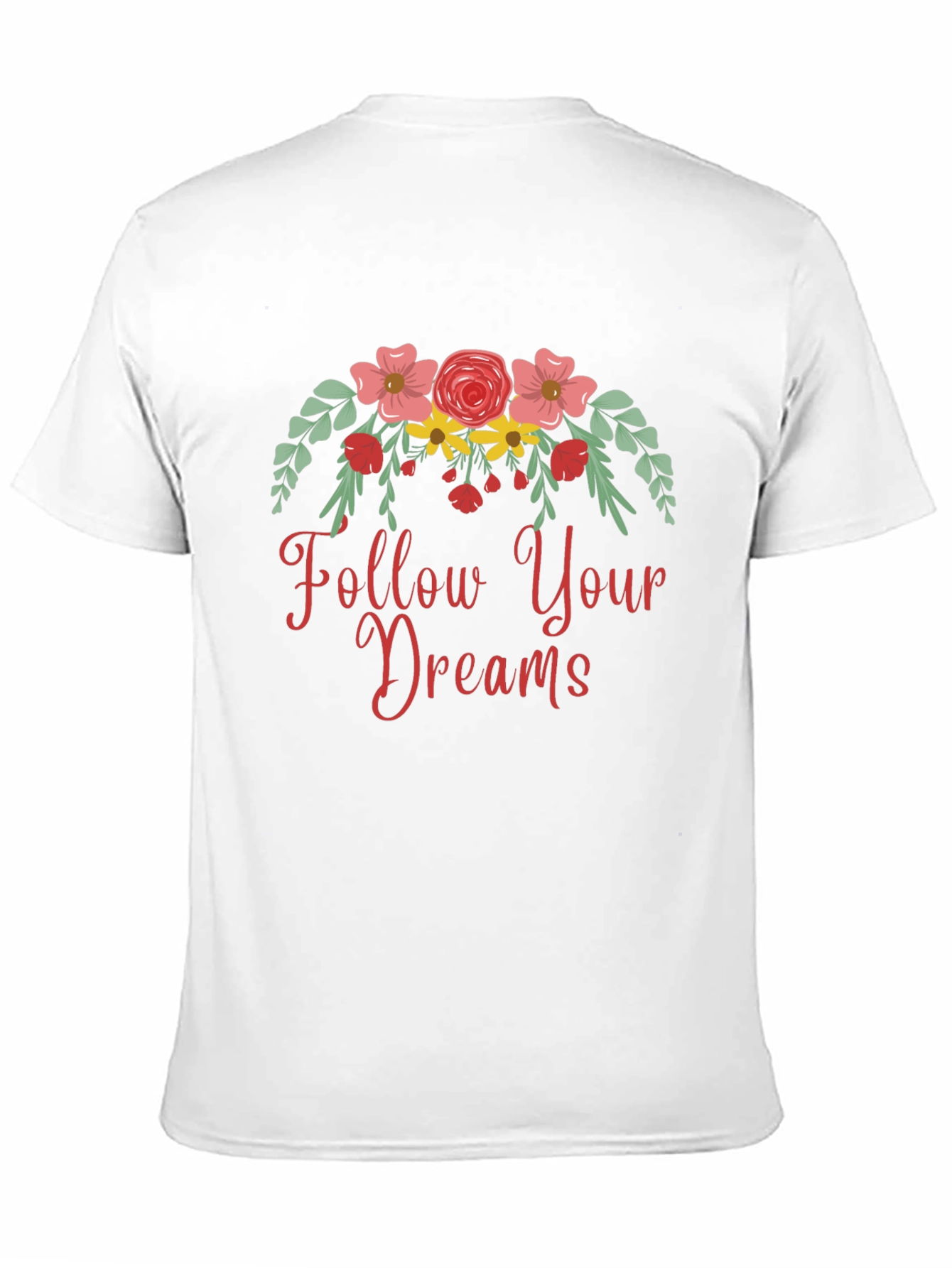 Follow Your Dreams Floral Graphic Tee - Black