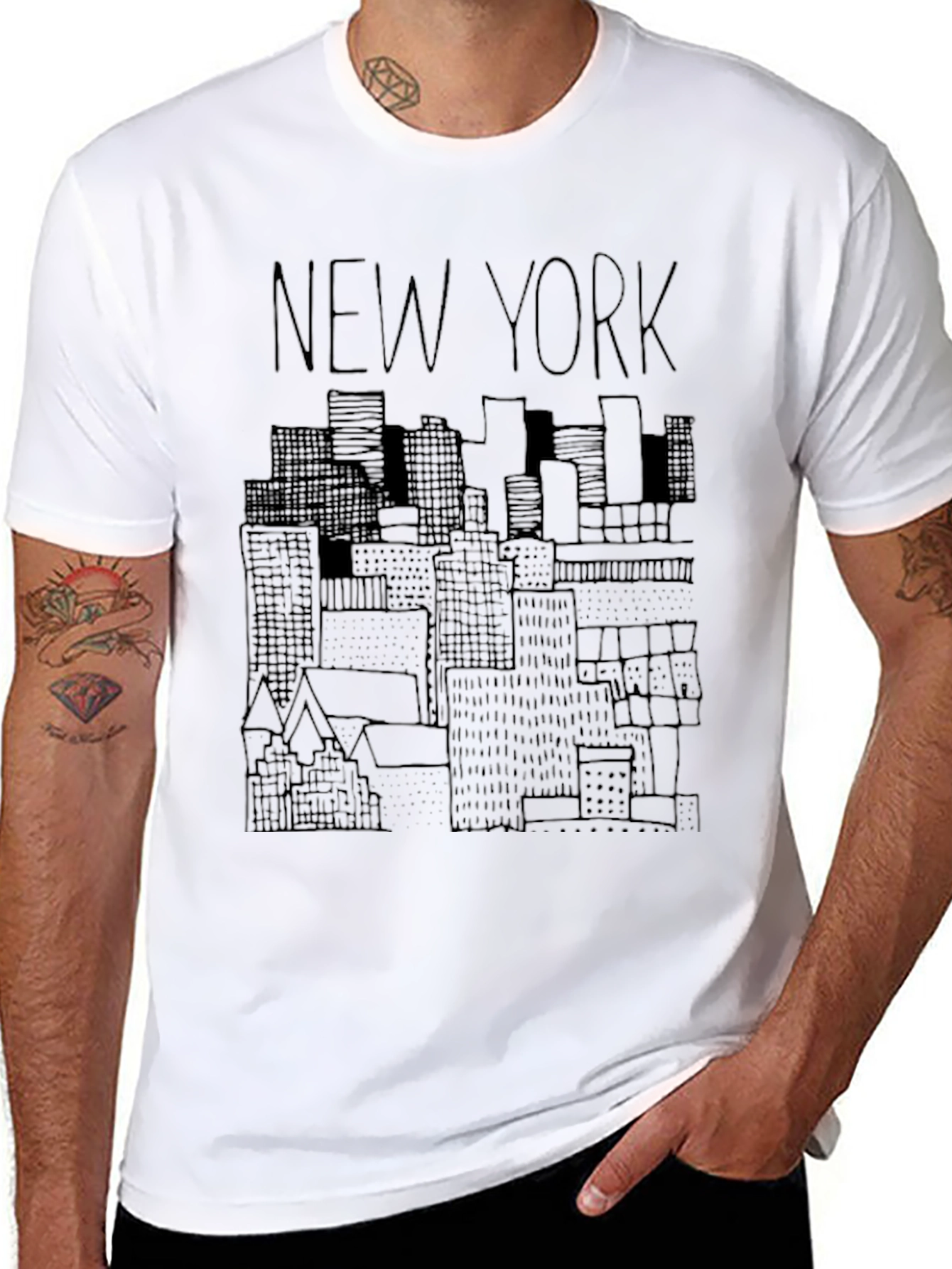 New York Skyline Graphic T-Shirt