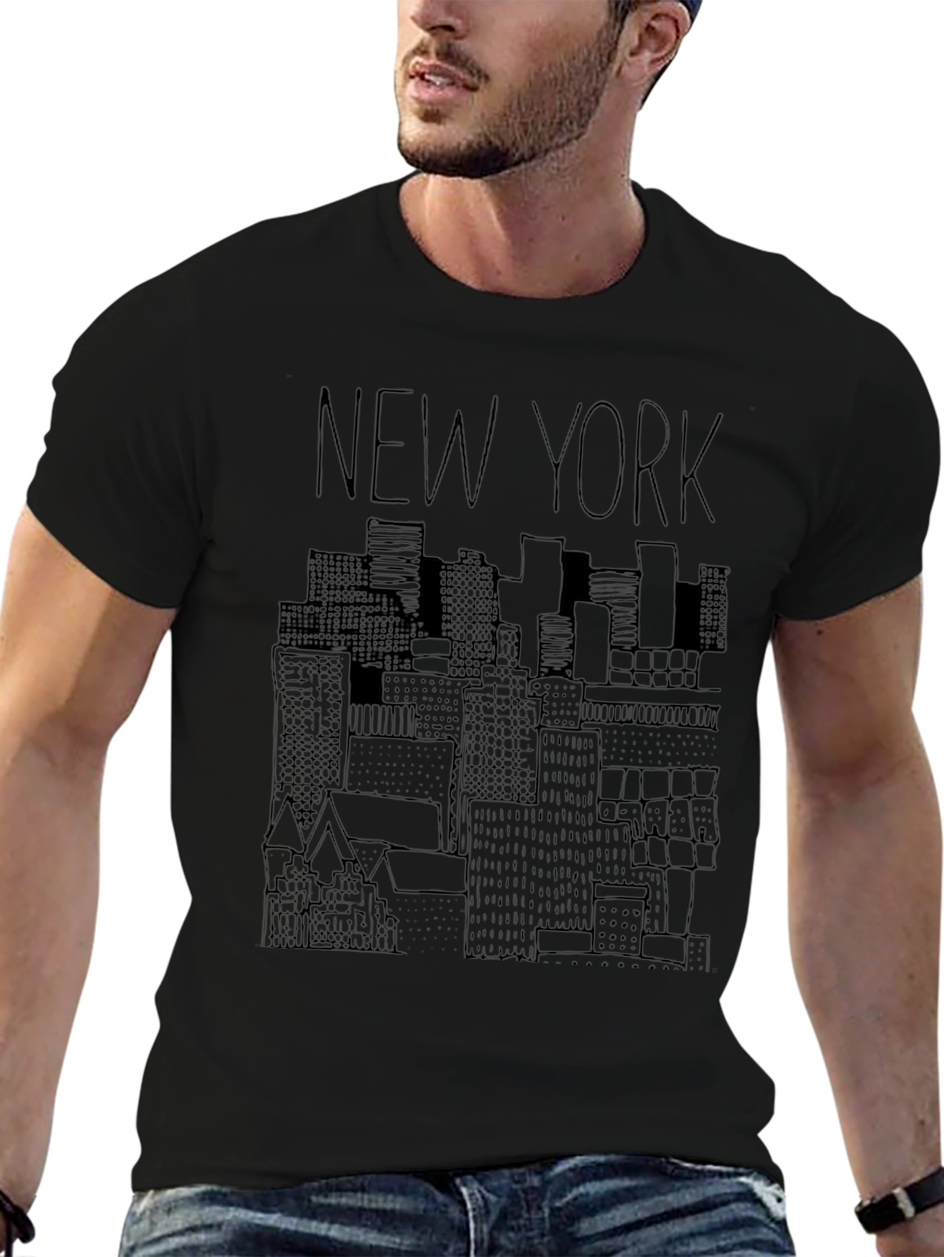 New York Skyline Graphic T-Shirt