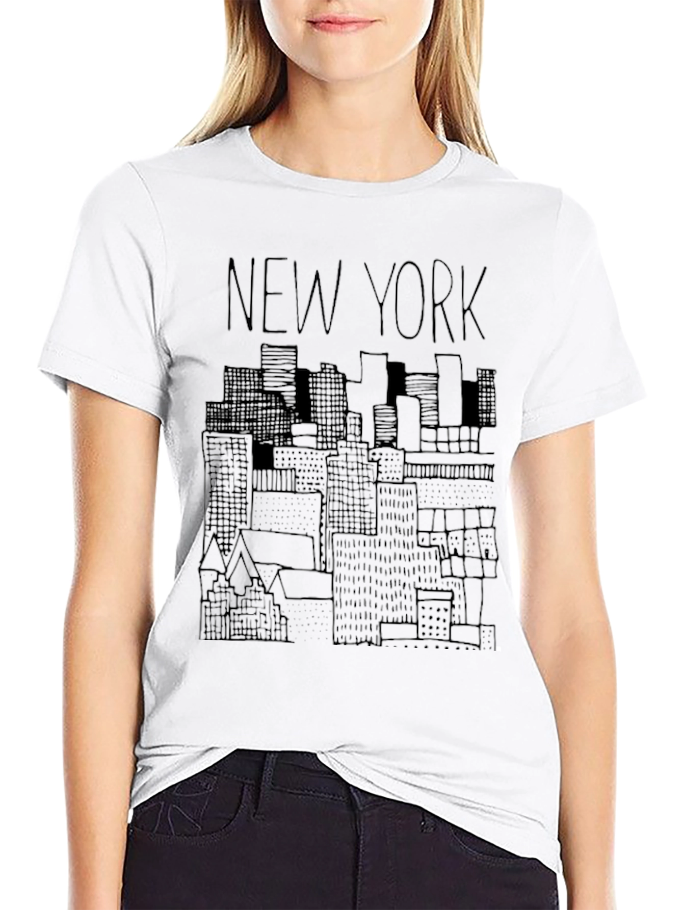 New York Skyline Graphic T-Shirt