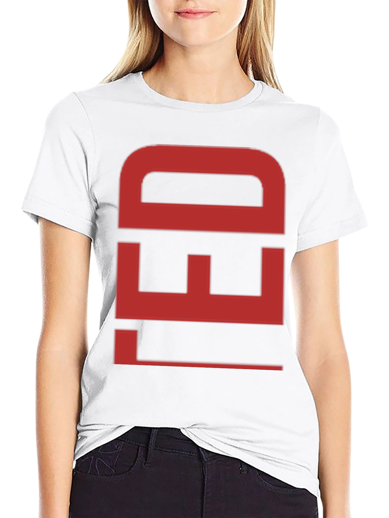 Bold Red Graphic Print Black Cotton T-Shirt