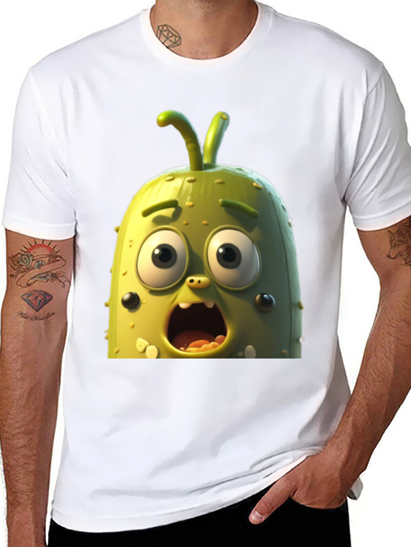 Pickle Rick T-Shirt - Black Cartoon Tee