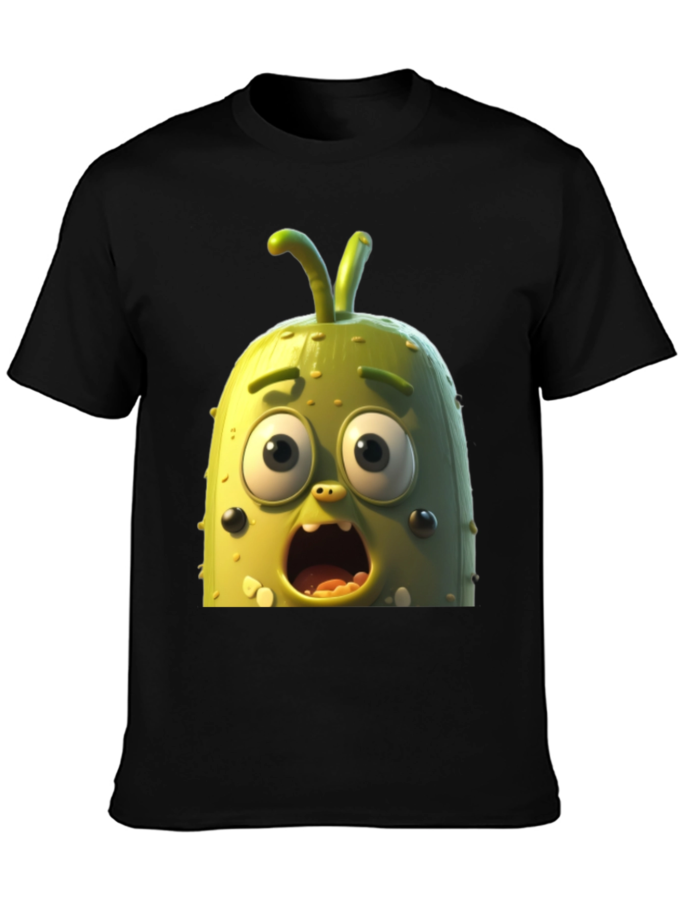 Pickle Rick T-Shirt - Black Cartoon Tee