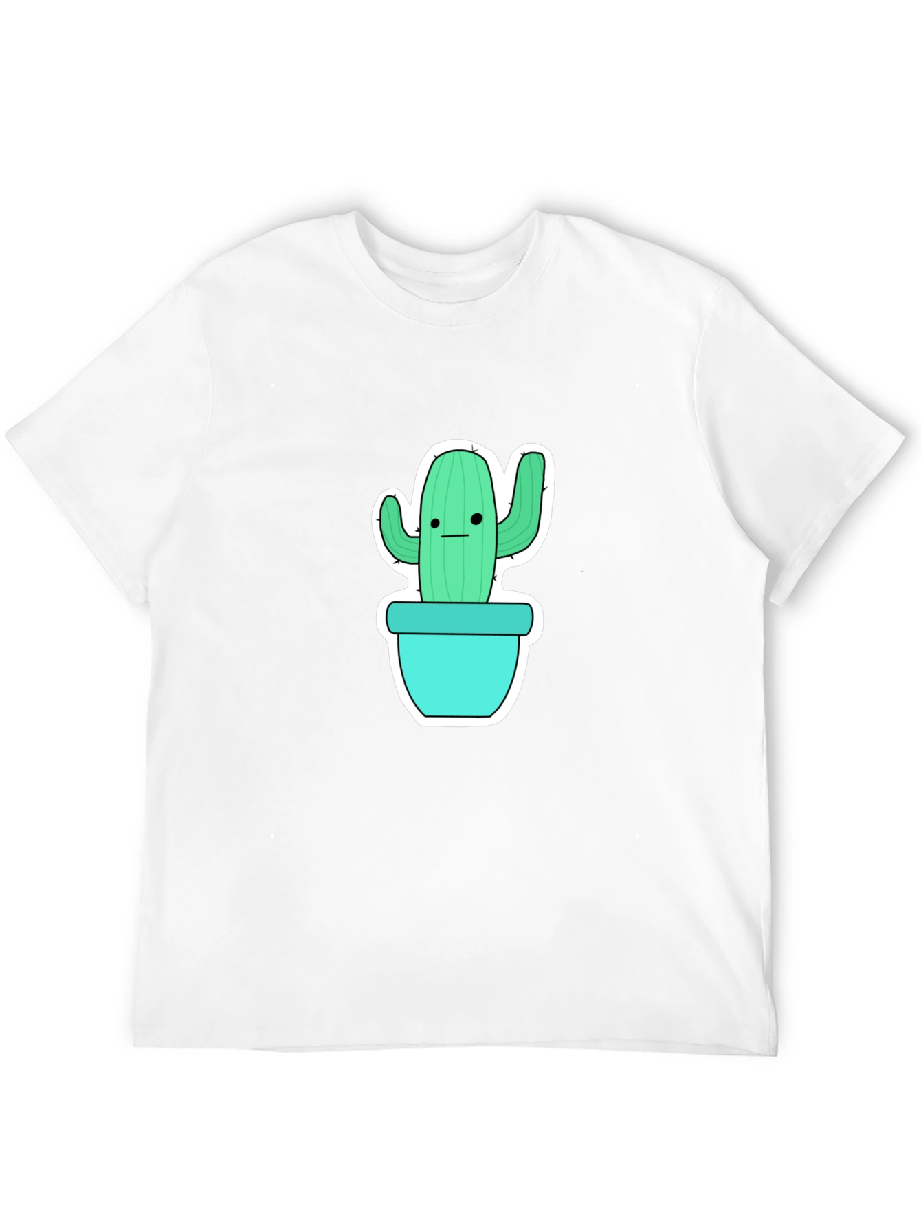 Cool Cactus Graphic Tee - Black Cotton Shirt