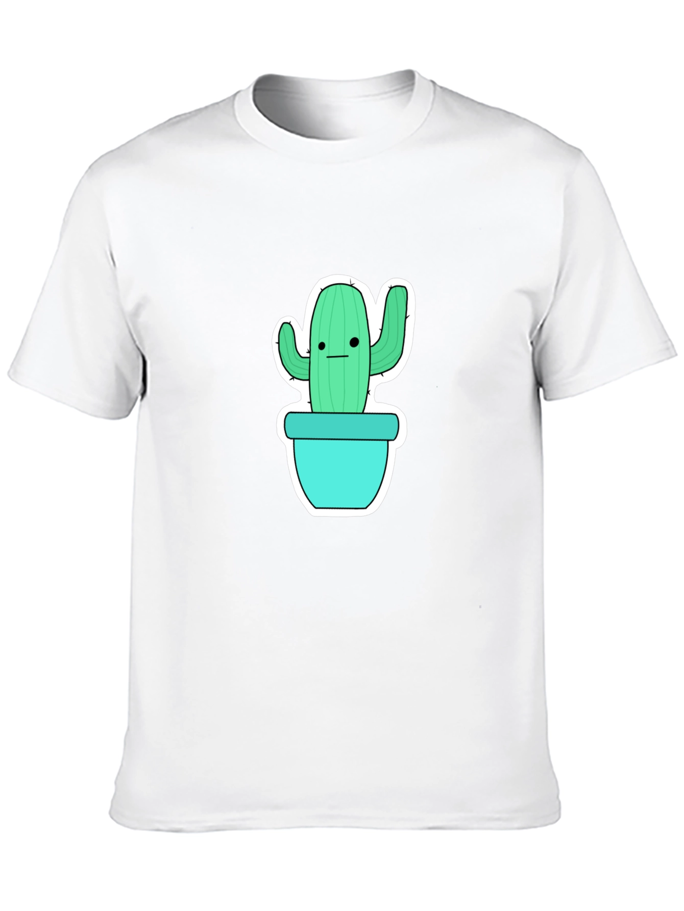 Cool Cactus Graphic Tee - Black Cotton Shirt