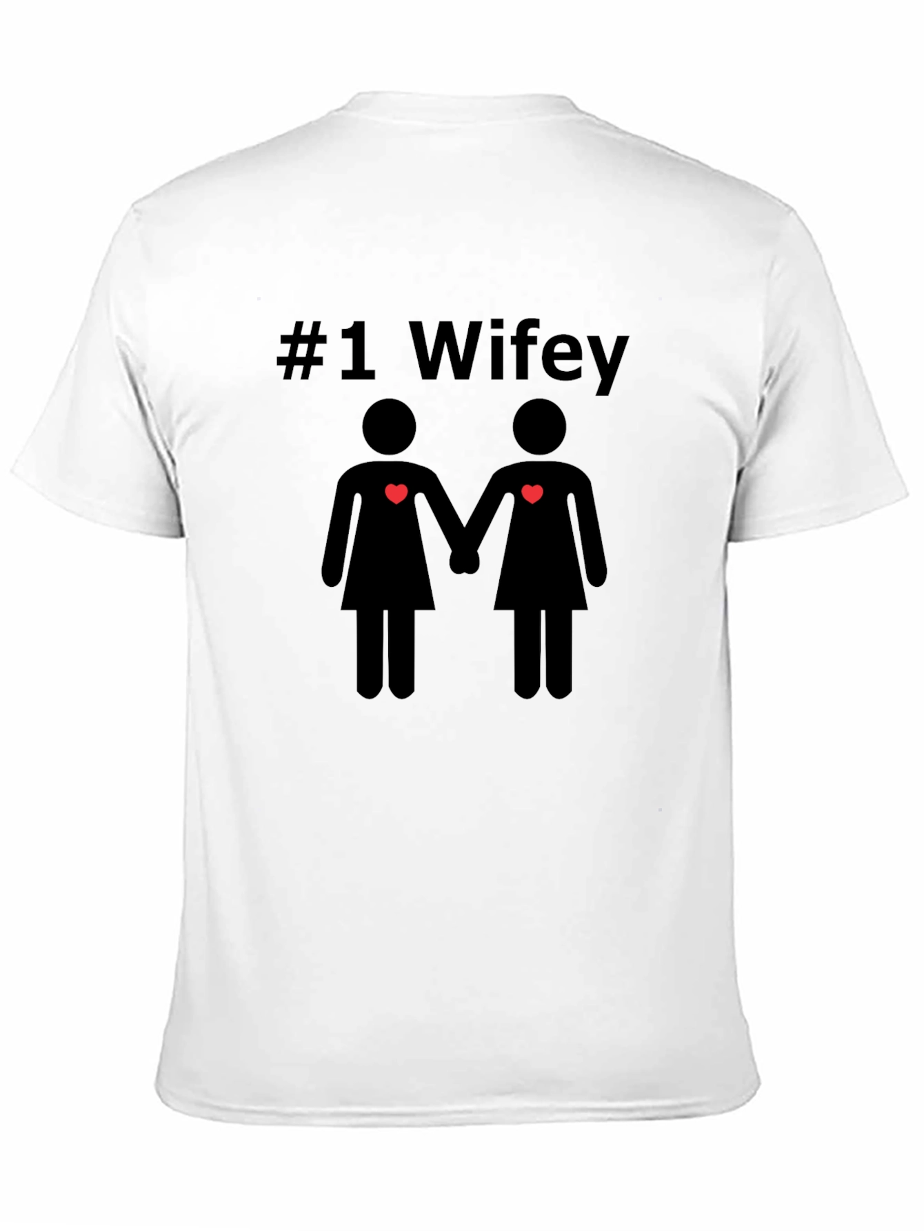 #1 Wifey Lesbian Couple Graphic Tee - Black