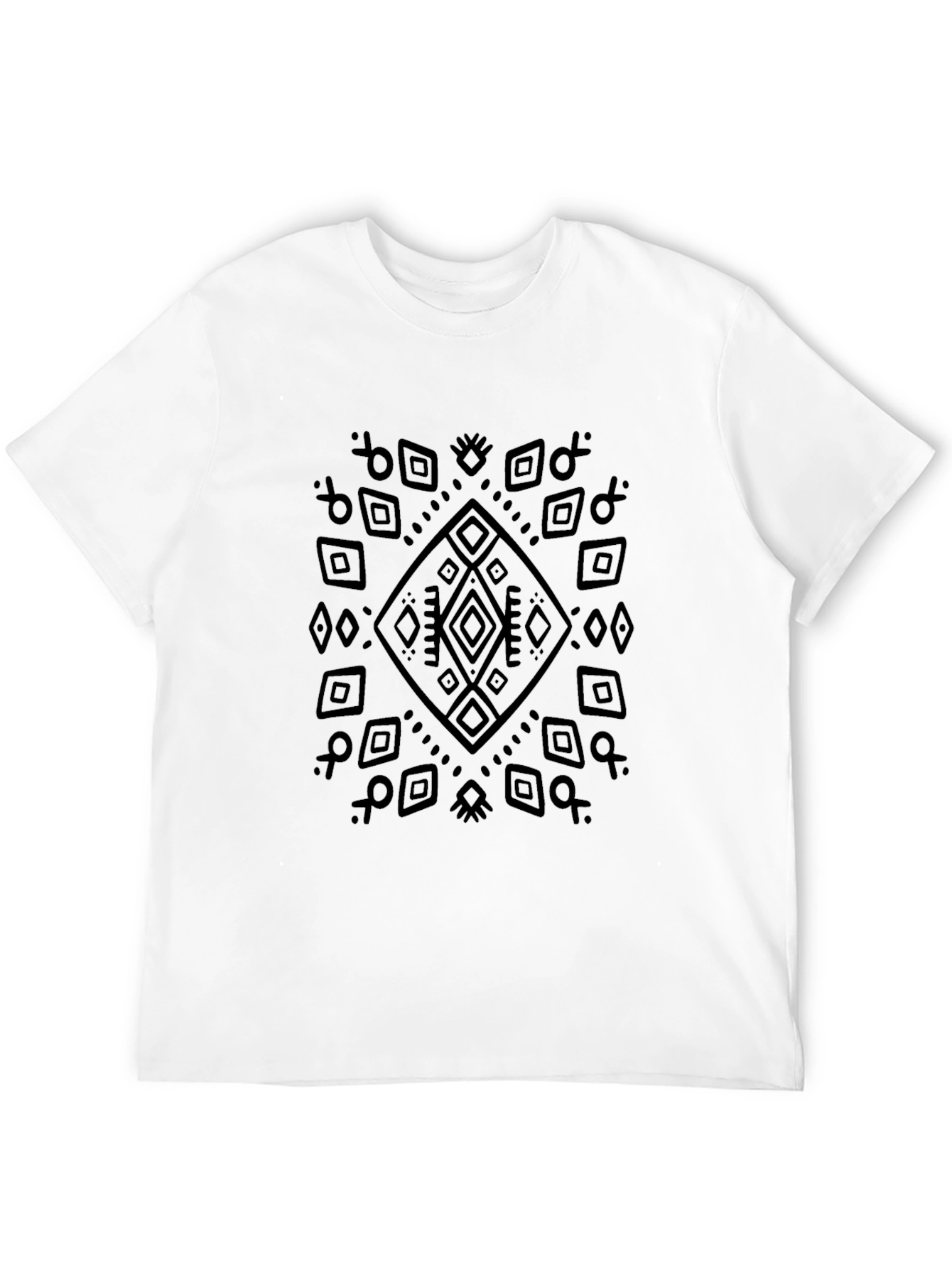 Geometric Pattern Black T-Shirt