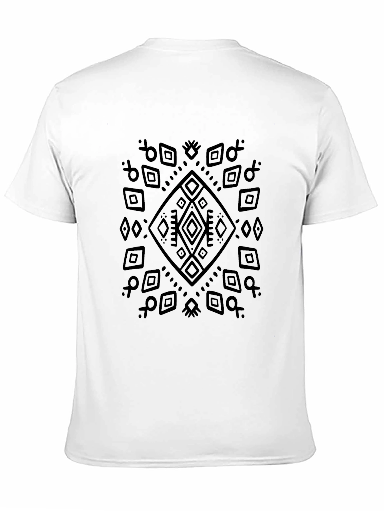 Geometric Pattern Black T-Shirt