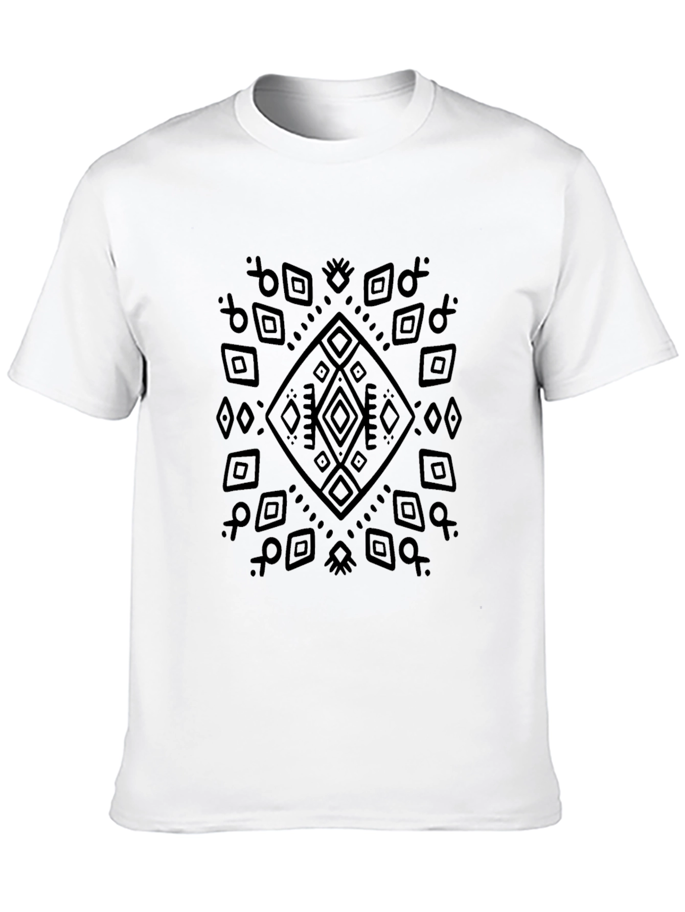 Geometric Pattern Black T-Shirt