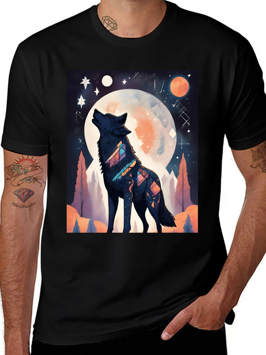 Wolf Moon Graphic Tee - Unisex Black T-Shirt