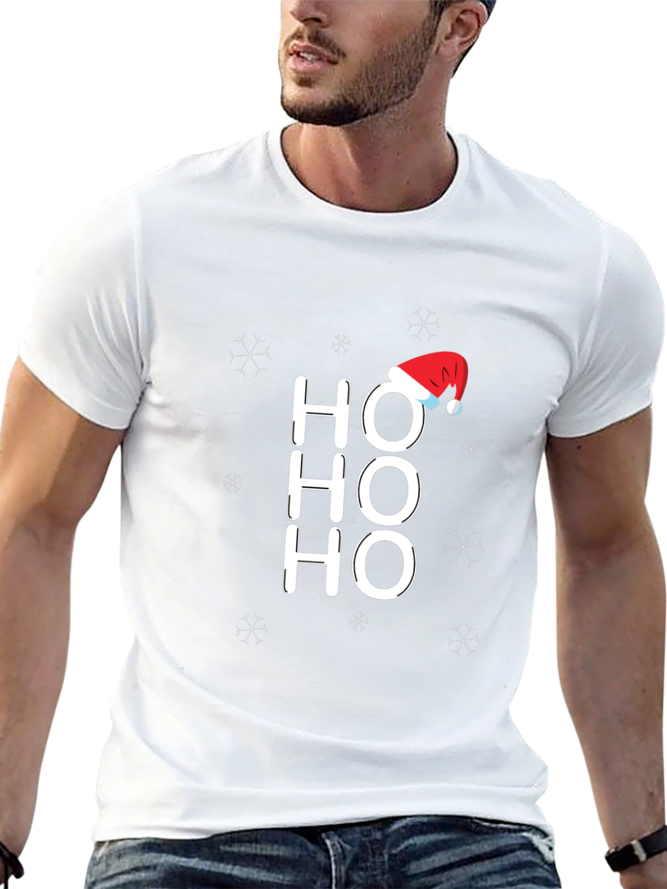 Festive Ho Ho Ho Christmas T-Shirt - Holiday Cheer!