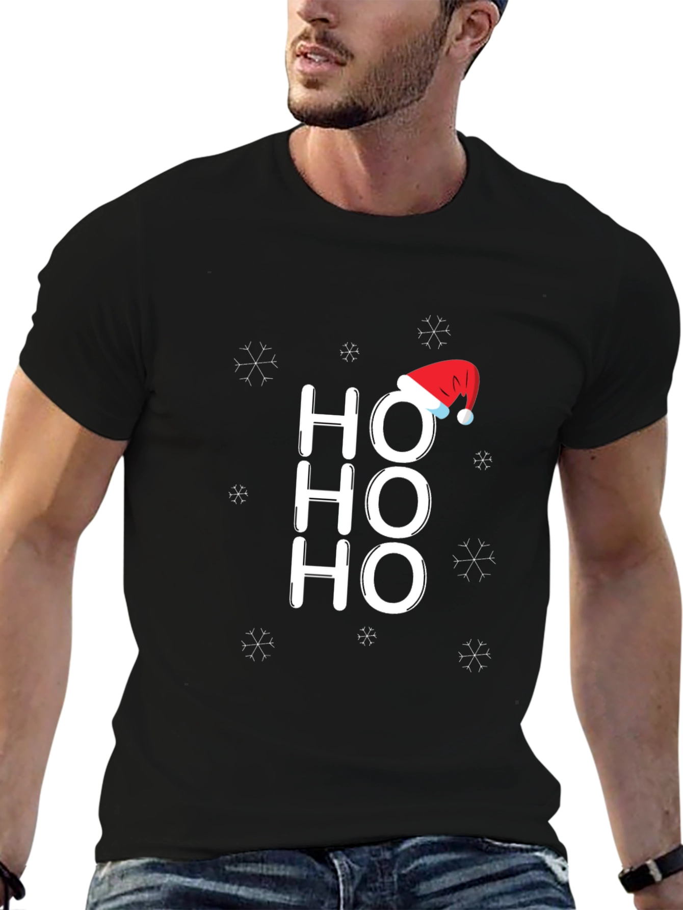 Festive Ho Ho Ho Christmas T-Shirt - Holiday Cheer!