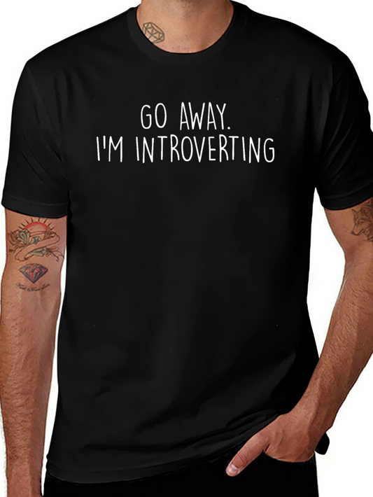 Introverting Graphic Tee - Black Cotton Comfort