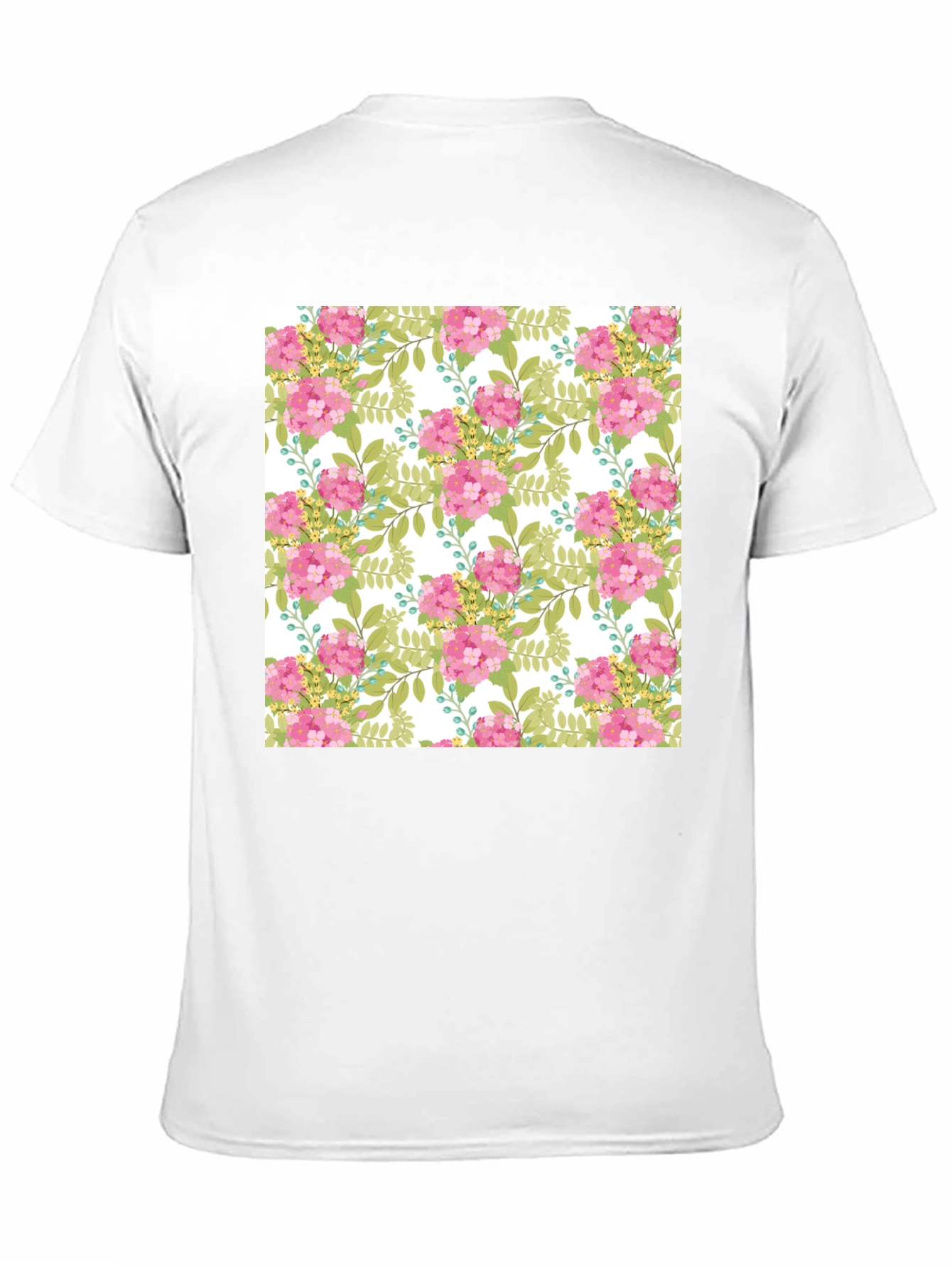 Floral Pattern Black T-Shirt