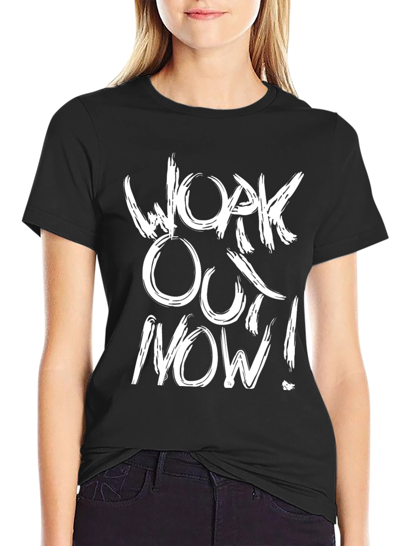 Workout Now! Graphic Tee - Black