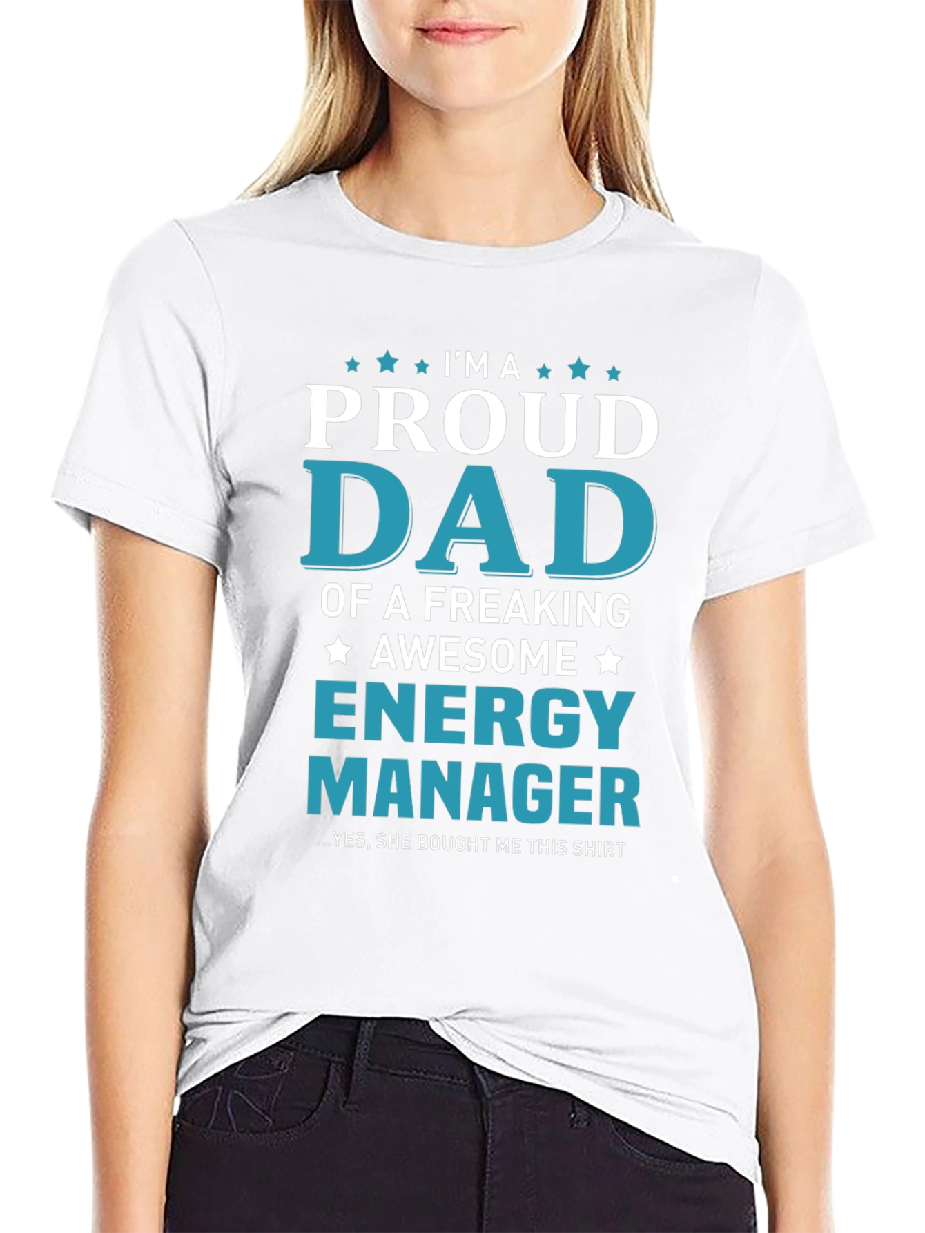 Proud Dad Energy Manager Graphic T-Shirt